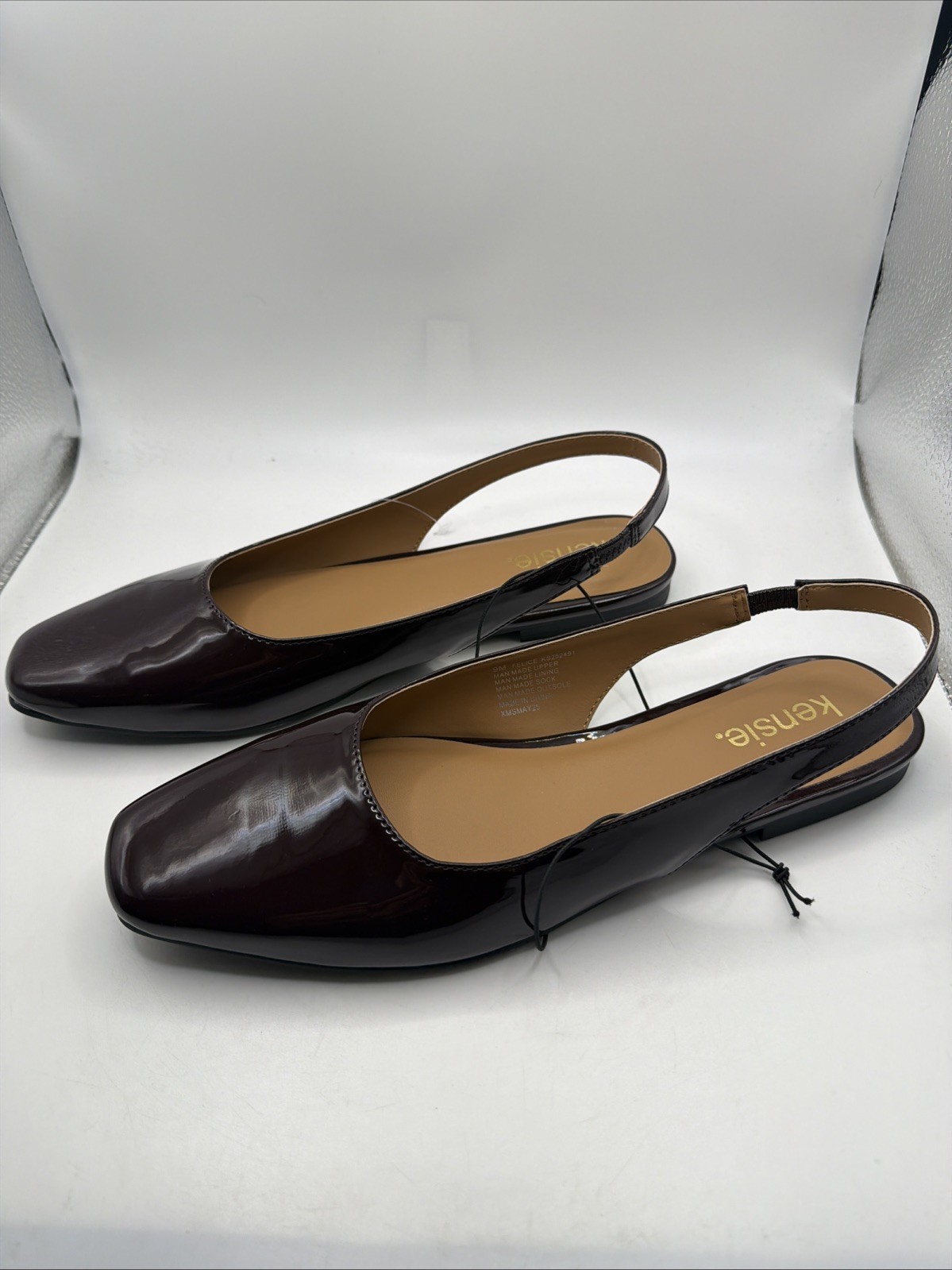 Kensie Felice Women’s Red Leather Slingback Square Toe Dress Shoes. Size 7. New