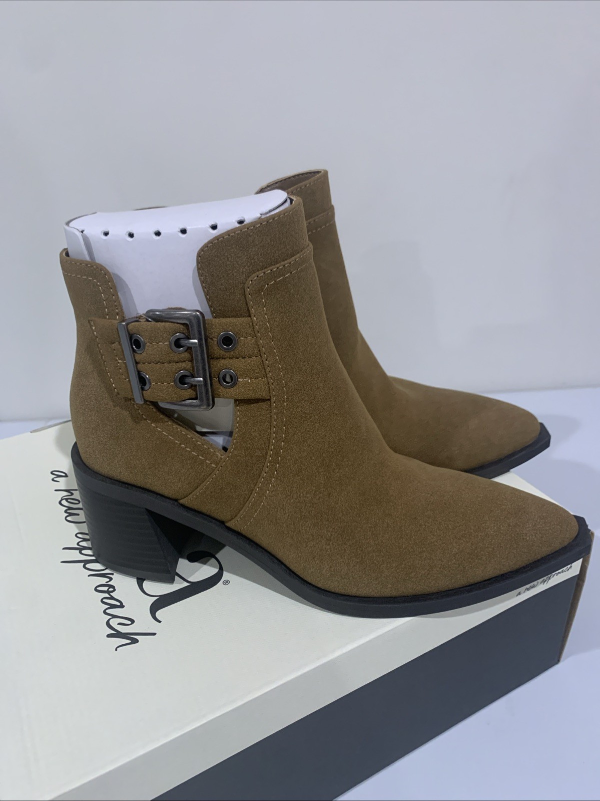 A.N.A. Women’s Faux Suede Tan Shadow Booties – Size 8- NWT