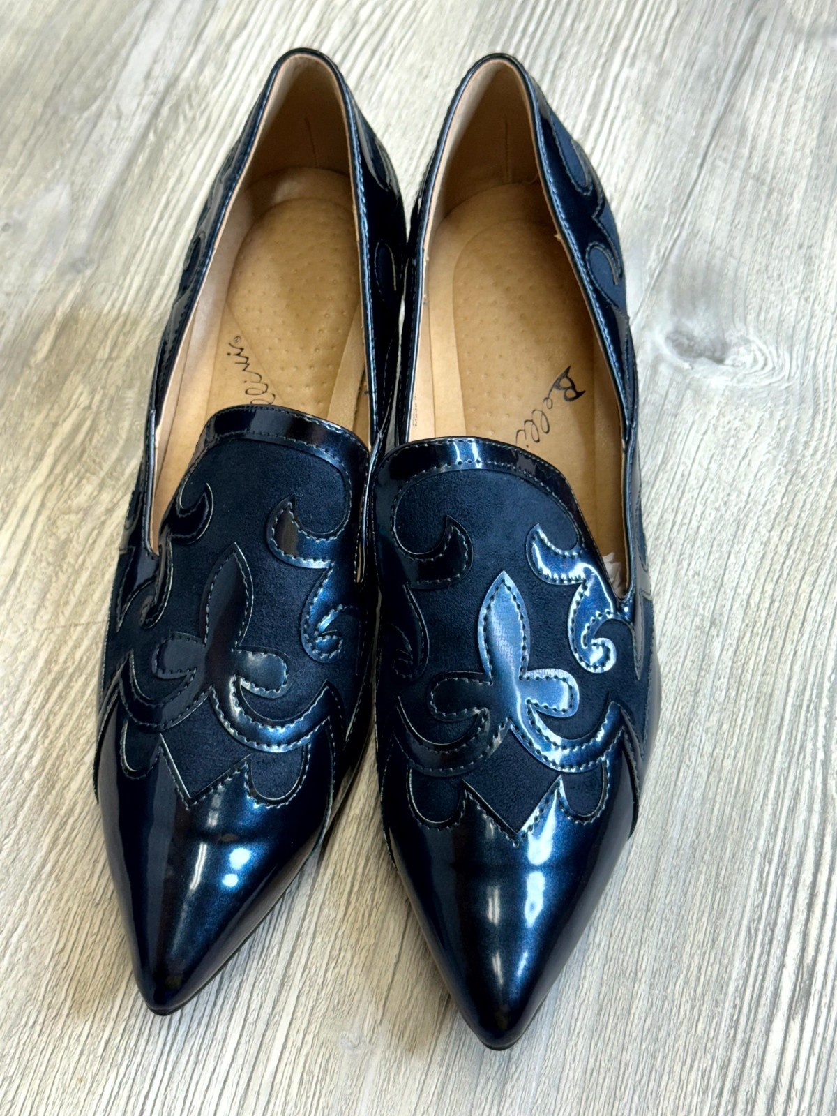 Bellini Heels Womens 8.5 Bengal 20043-40 Pump Navy Microsuede Dress Shoes