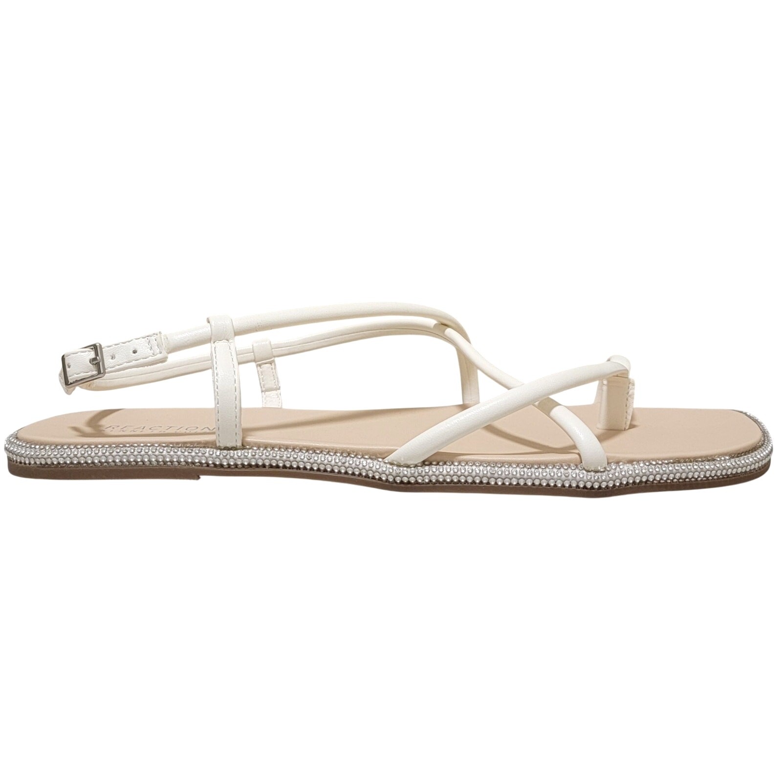 Reaction Kenneth Cole Women Waltz Slingback Strappy Sandals Size US 11M Cream