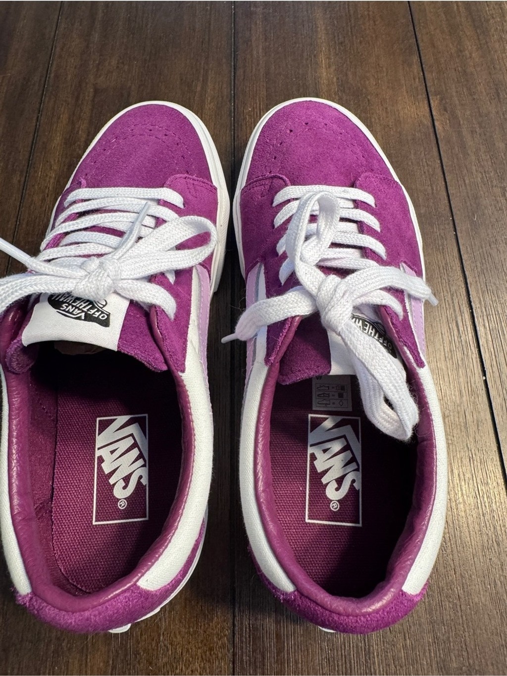 Vans Sk8-Low Dark Purple White Suede Sneakers Men 7 Women’s 8.5 Y2K Streetwear