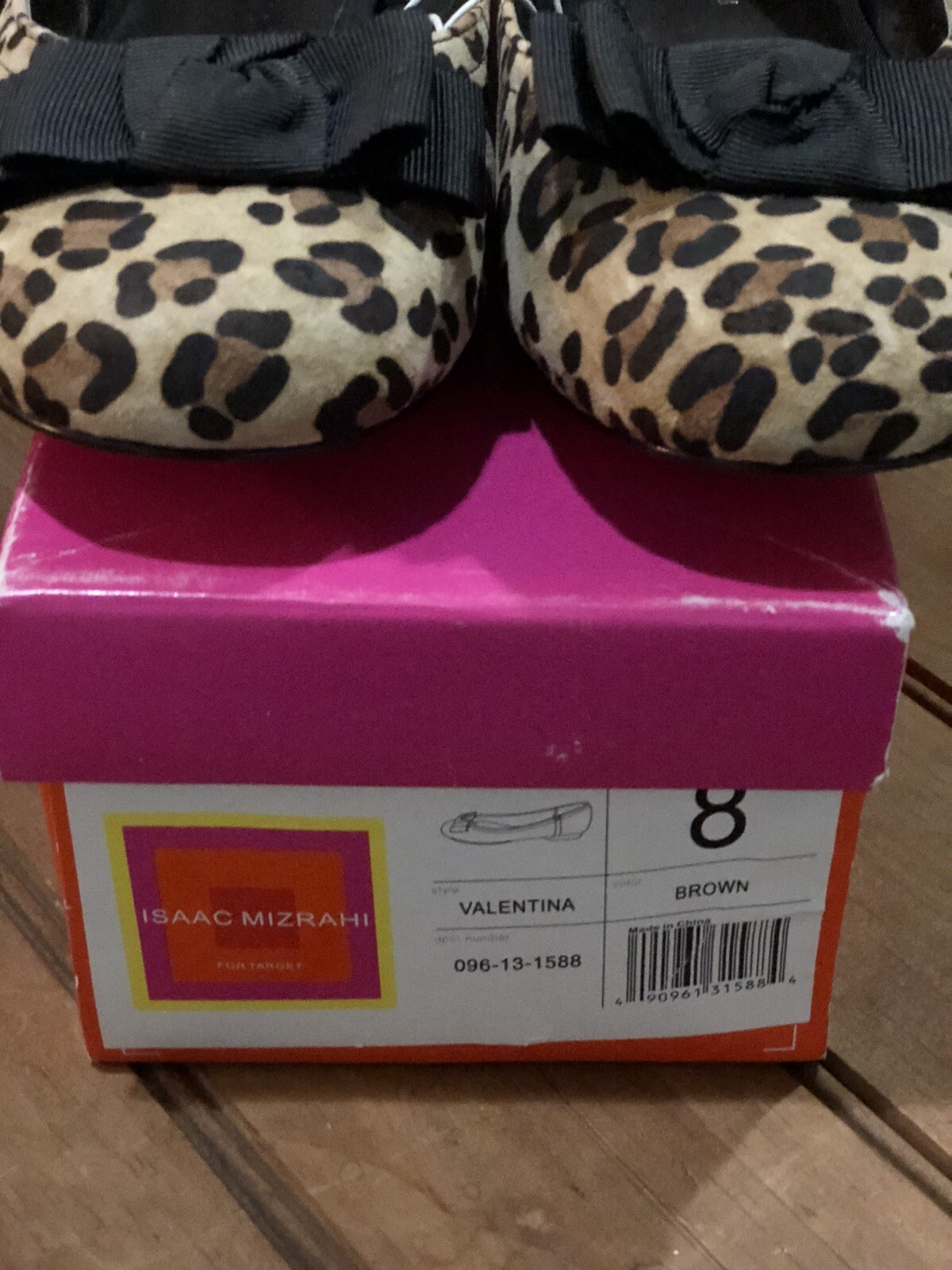 NIB ISAAC MIZRAHI for Target Cheetah Print Bow Accent Ballet Flats Valentina 8