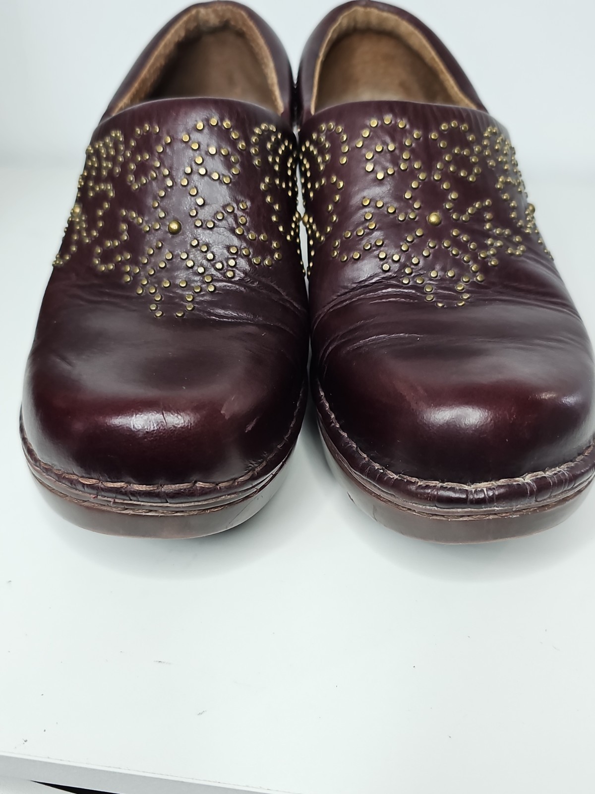 Ariat Strathmore Safety Toe Leather Clogs Women’s Size 8B Cordovan Style 21262