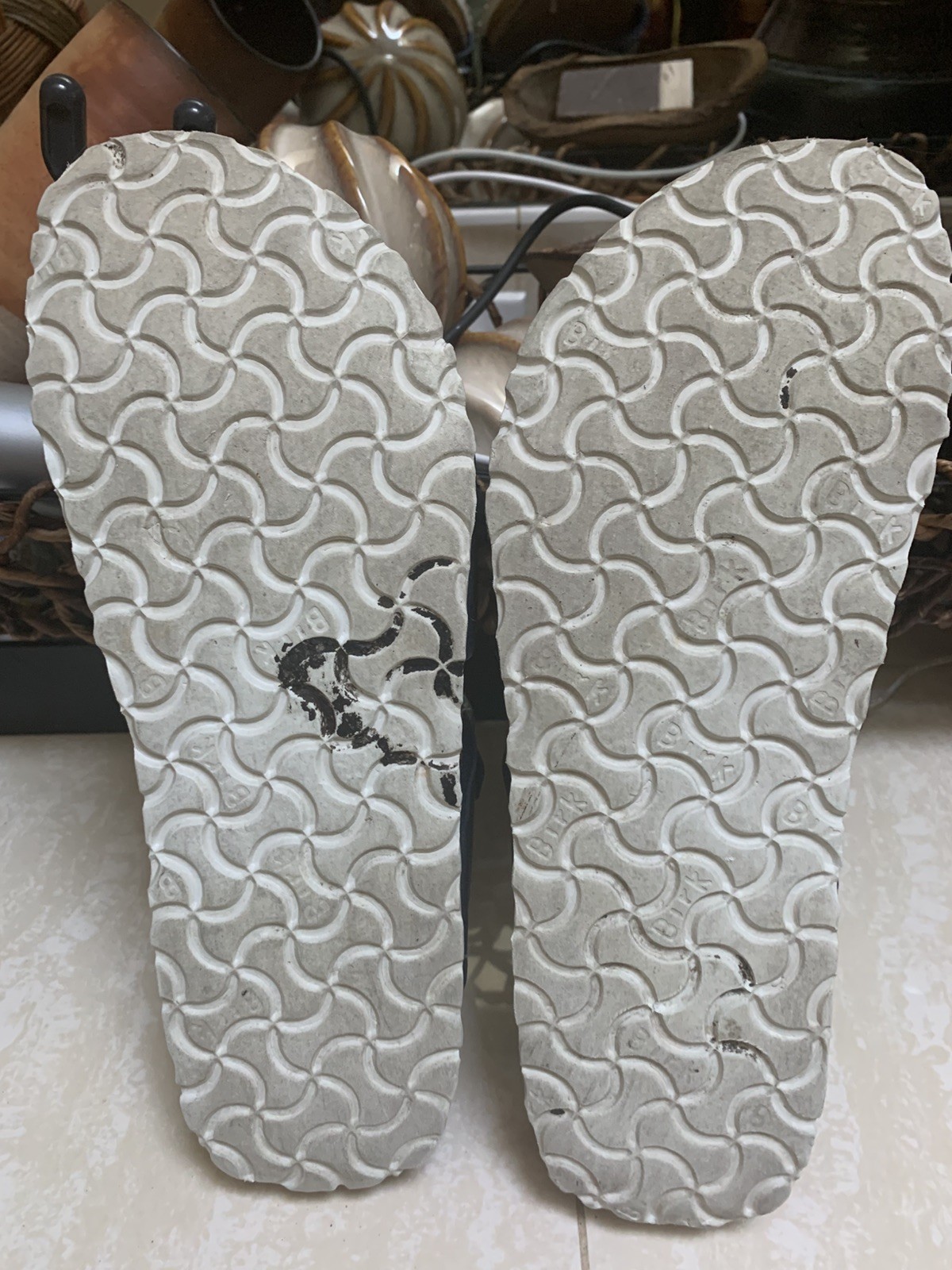 Birkis Birkenstock Sandals Blue Pearl Birko Flor EU 41 US 10/10.5 Women’s
