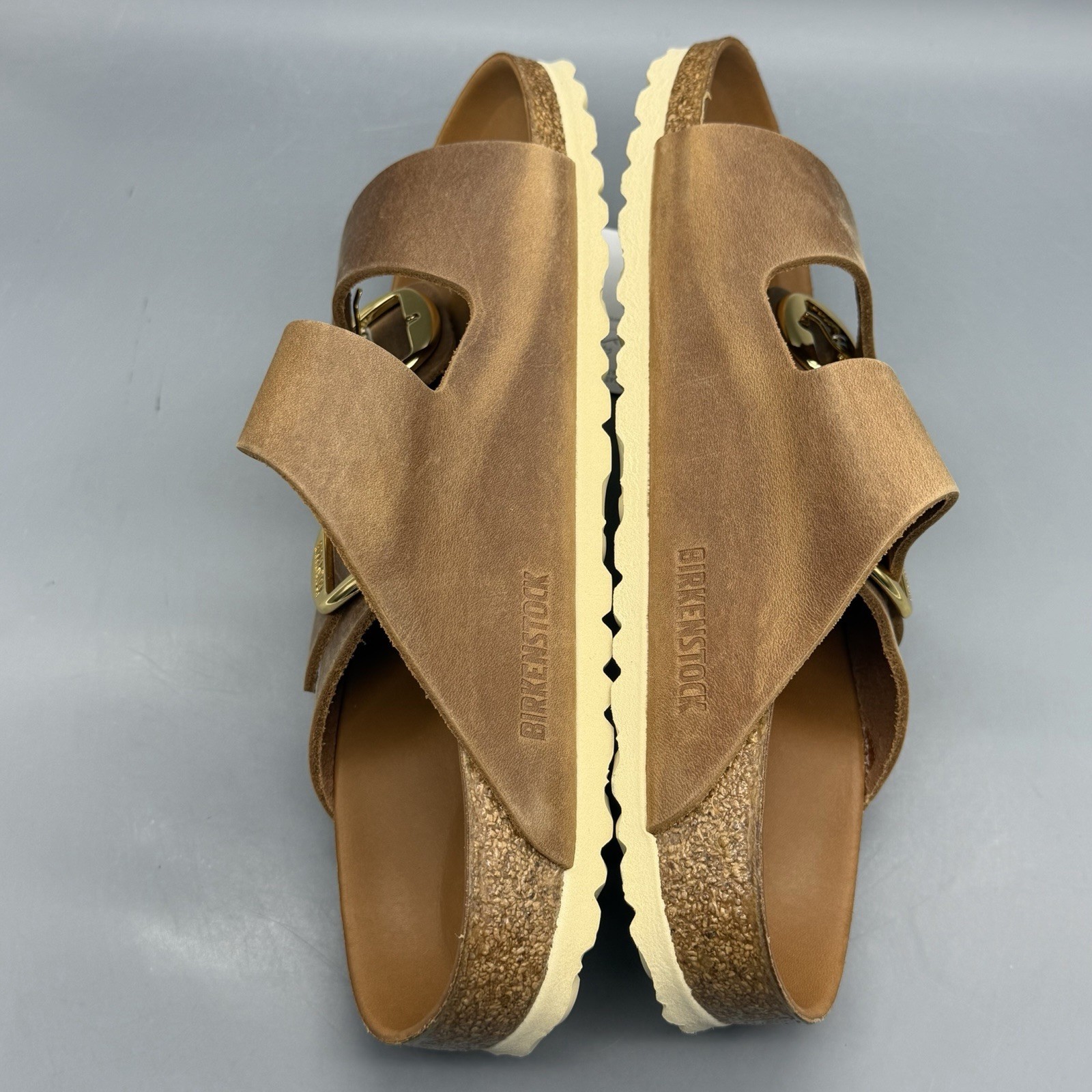 Birkenstock Arizona Big Buckle Women’s EU 39 US 8 Leather Sandal Cognac Narrow