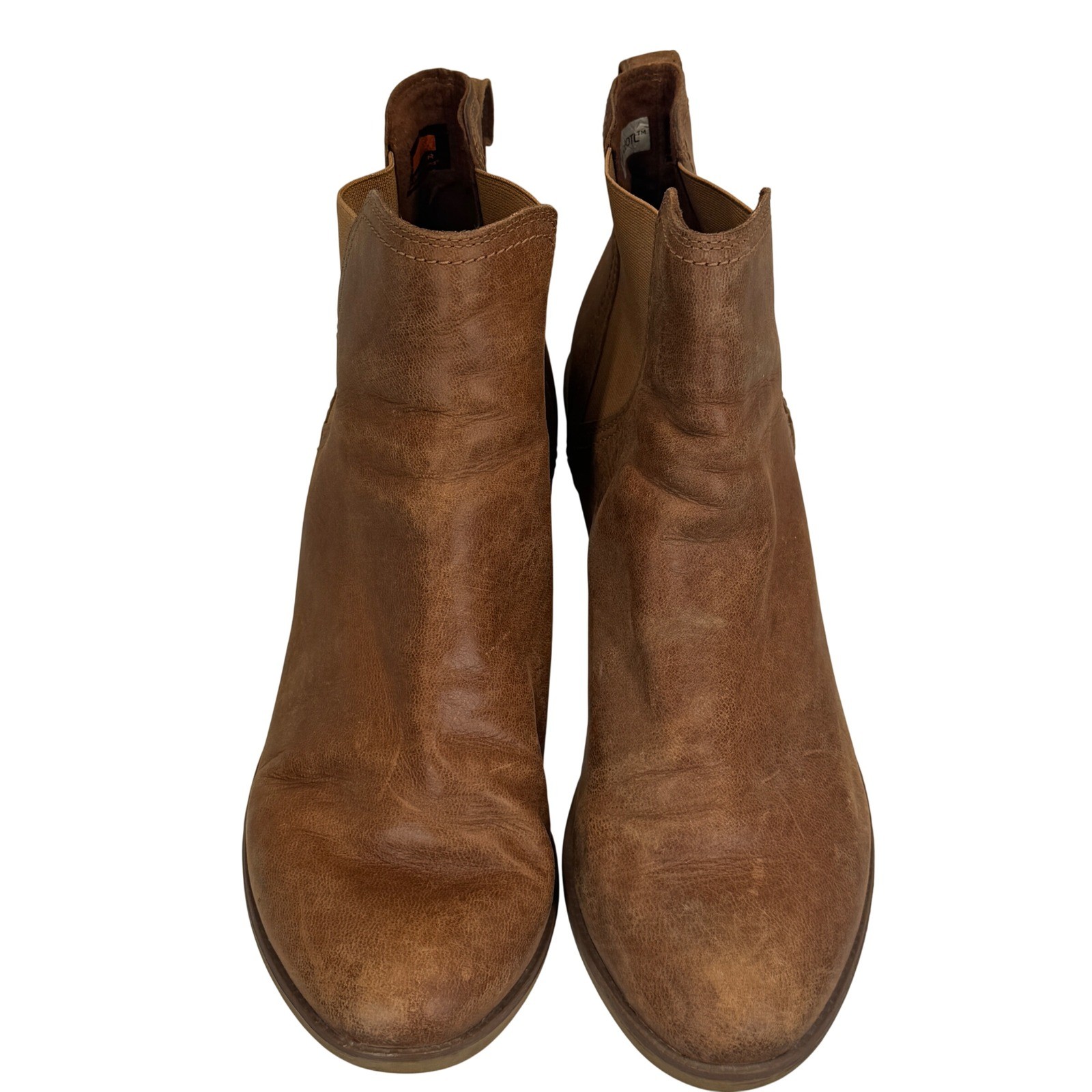 Timberland Leather Chelsea Boots Women’s 11 Brown Block Heel ReBOTL Defender
