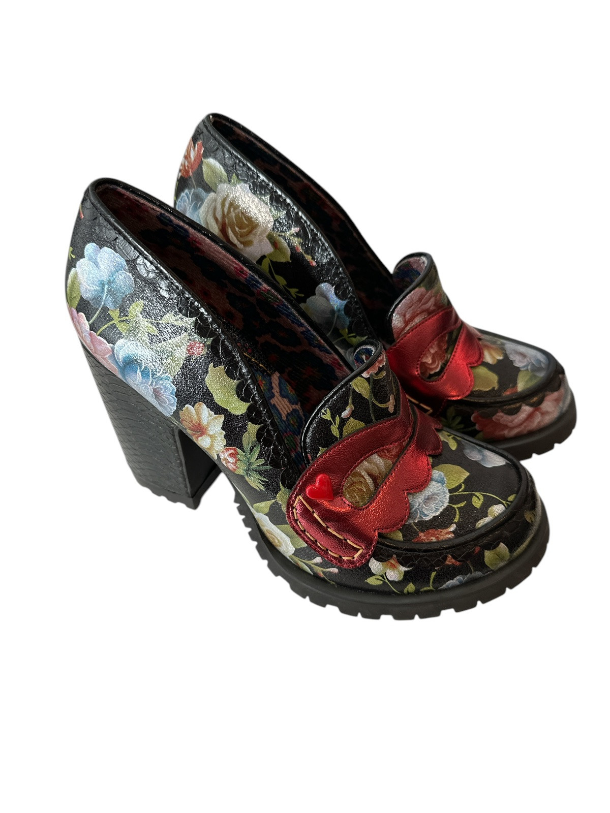 Irregular Choice Iconic Shoes Women Size 41 Floral Chunky Platform Rave New