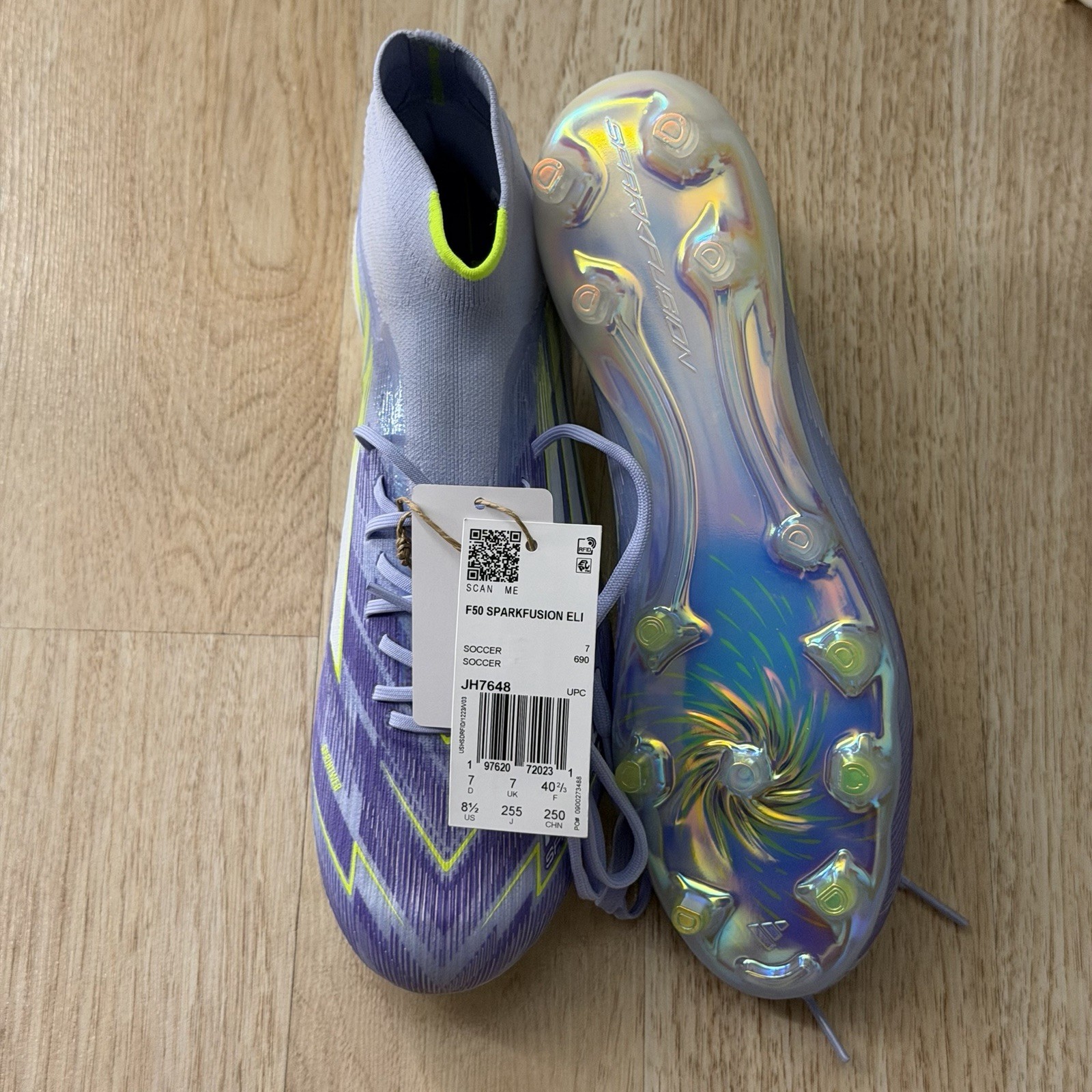 Size 8.5 – adidas Womens F50 Sparkfusion Elite Mid FG/AG Blaze Pack JH7648 (New)
