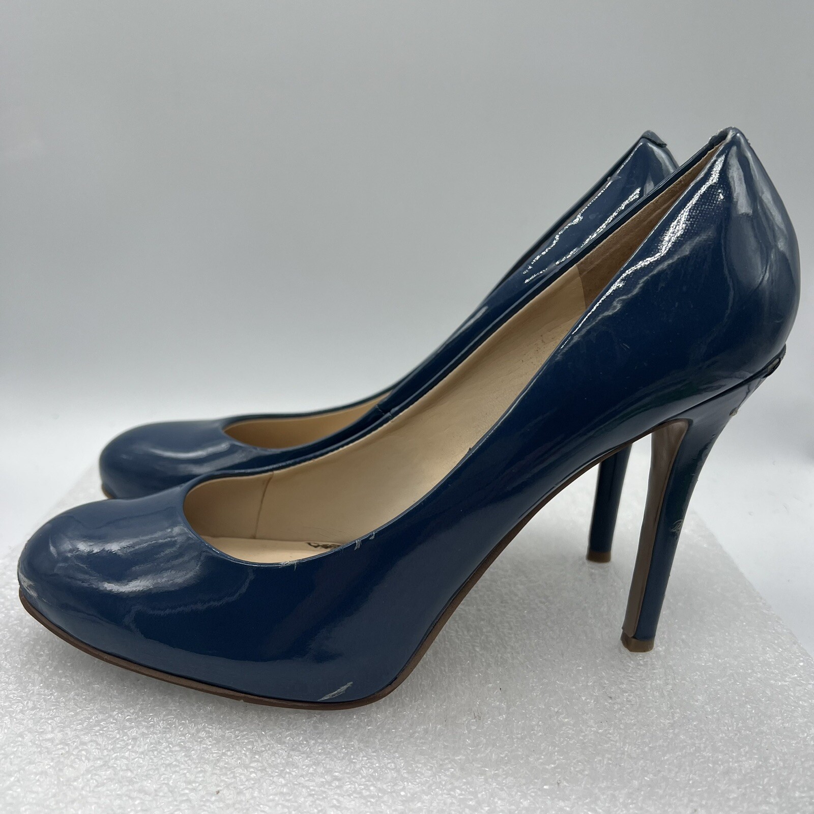 Nine West Maximus Blue Heels Womens Size 9 Pointed Toe Stiletto Pumps 4 Inch