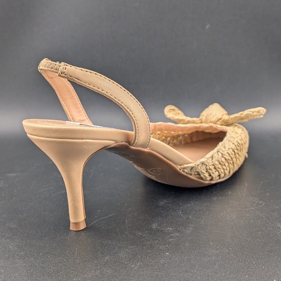 Charles David Allyson Raffia Slingback Pump Heel Shoes Size 8.5 NEW