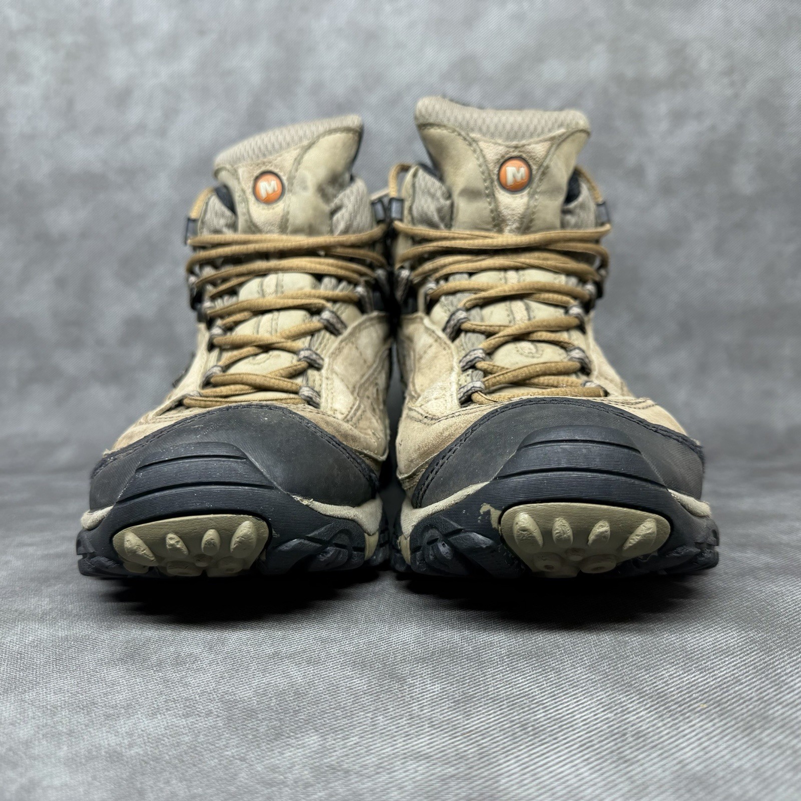 Merrell Pulse II Mid Brown and Gray, Goretex, Vibram Hiking Boots Women’s 8