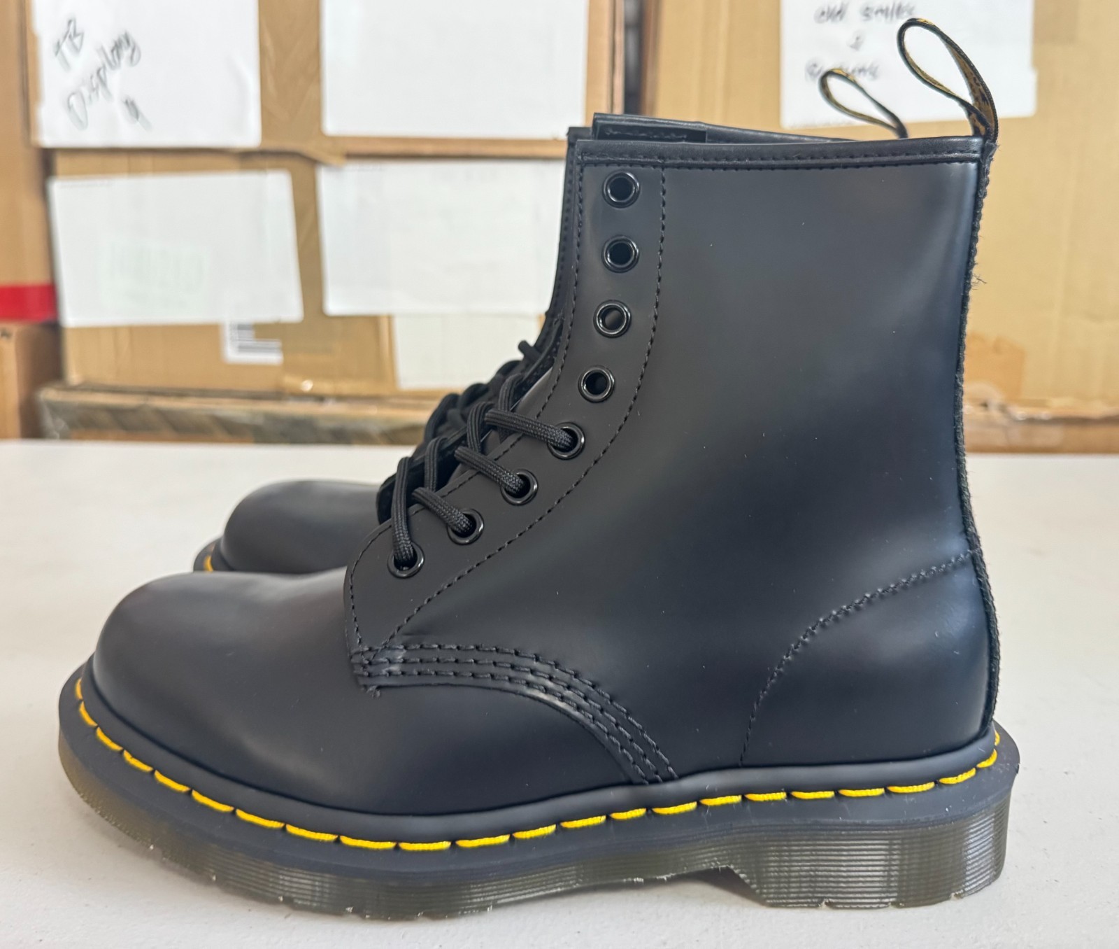 Dr. Martens Women’s 1460 Original Smooth Leather Lace Up Boots (Black / Size 6)