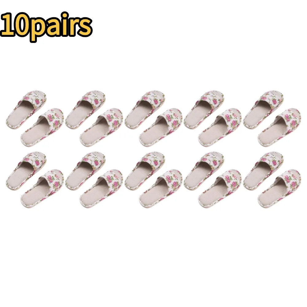 Fashion Floral Slippers Women Casual Comfortable Indoor Home Flat Shoes Anti Sli