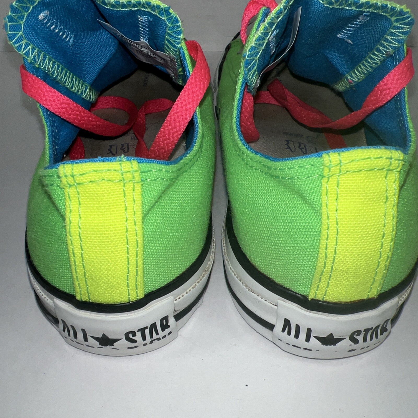 Converse All Star Green Yellow Aqua Mens 4 Womens 6 Running Sneaker Shoe Walk