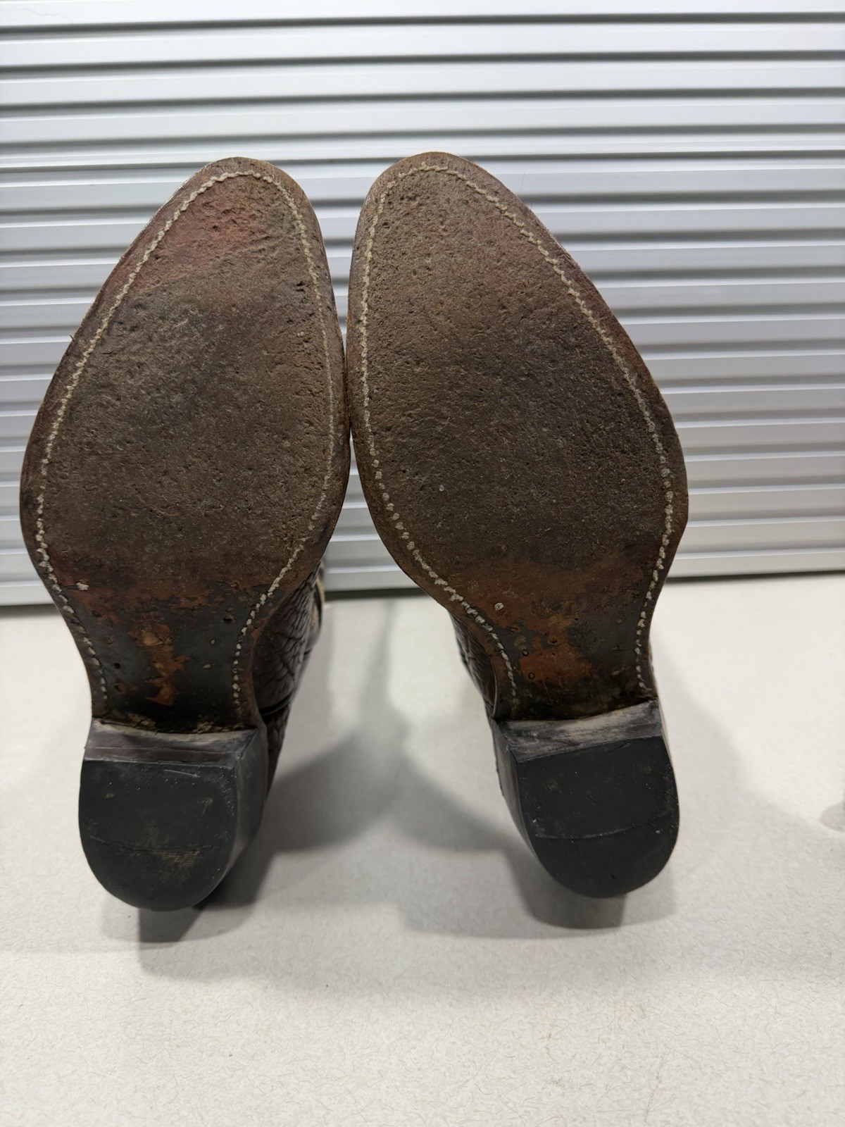 Vintage Wrangler leather boots. Made in USA. 8 Women’s Cowboy Western Boot-Brown
