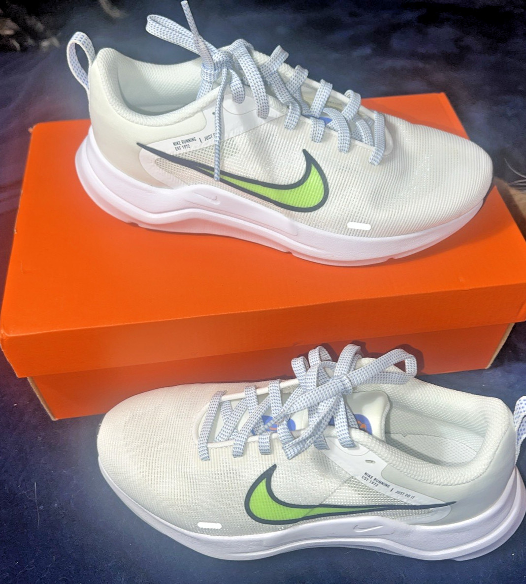 Women Nike Downshifter 12 Running Shoes Summit White/Lime Blast DD9294-104