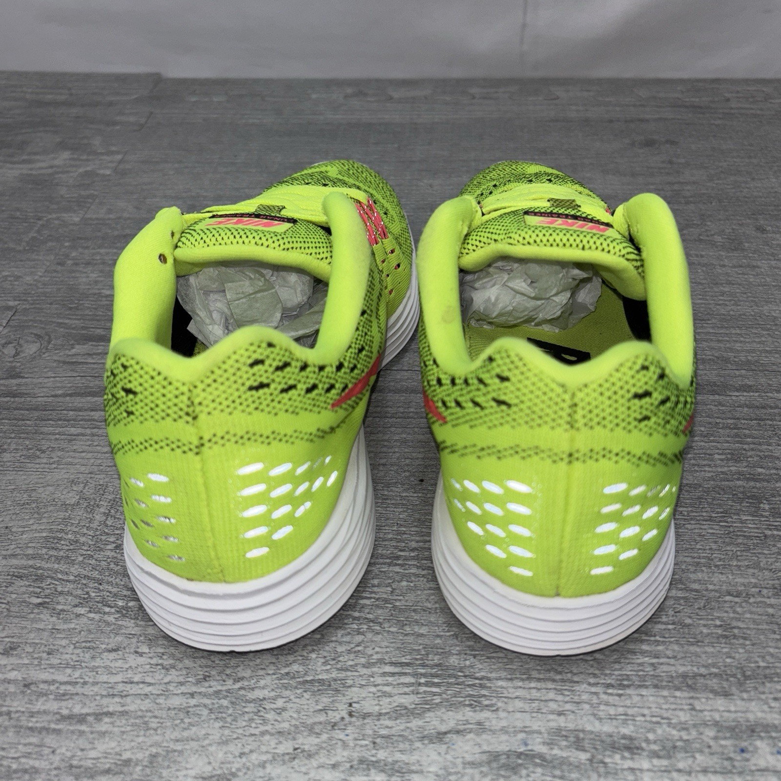 Nike Lunar Tempo Trainer Shoes Womens Size 7 Green Red Sneakers 705462-700