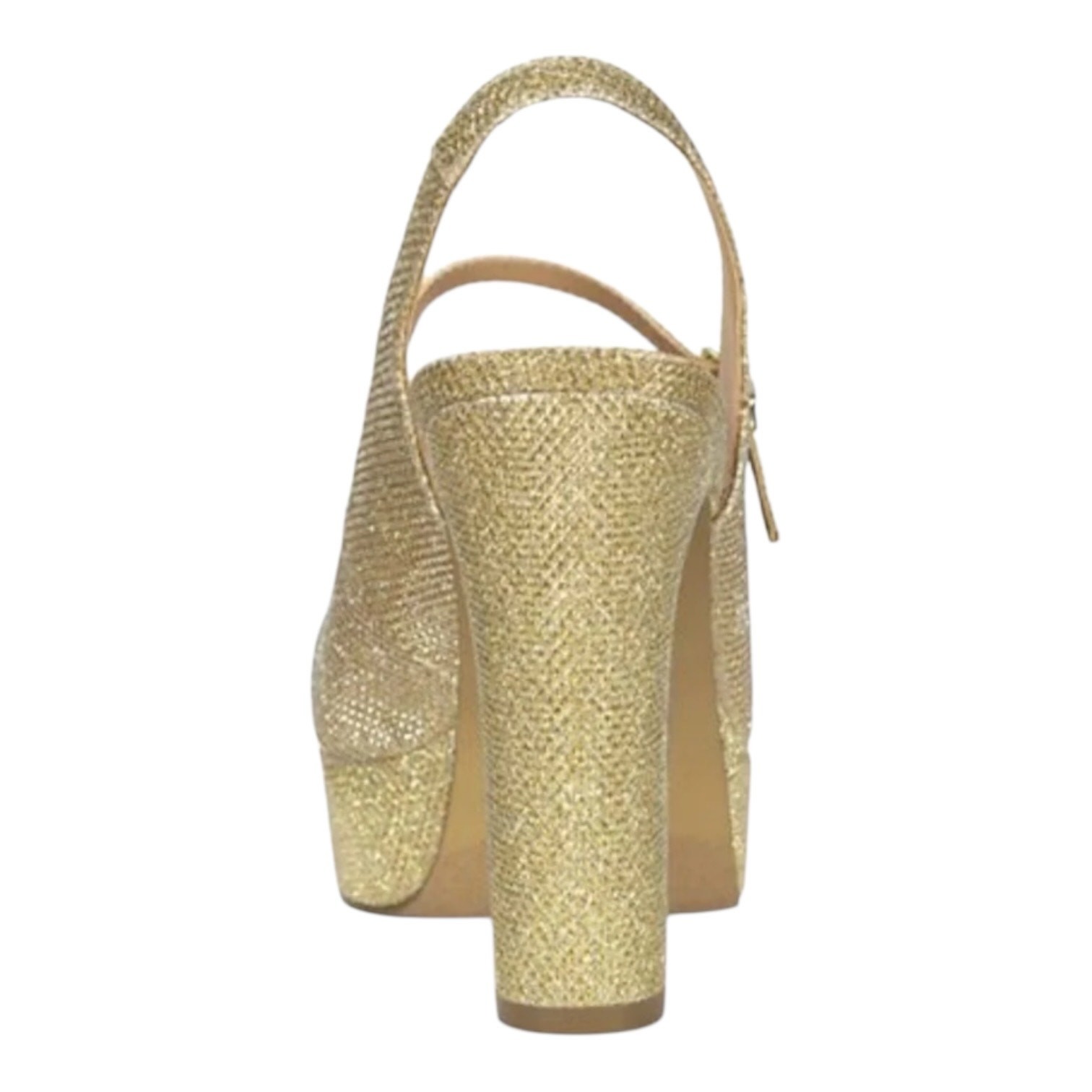 Wild Pair Women’s Ciehna Round Toe Platform High Heel Pumps Gold Size 8