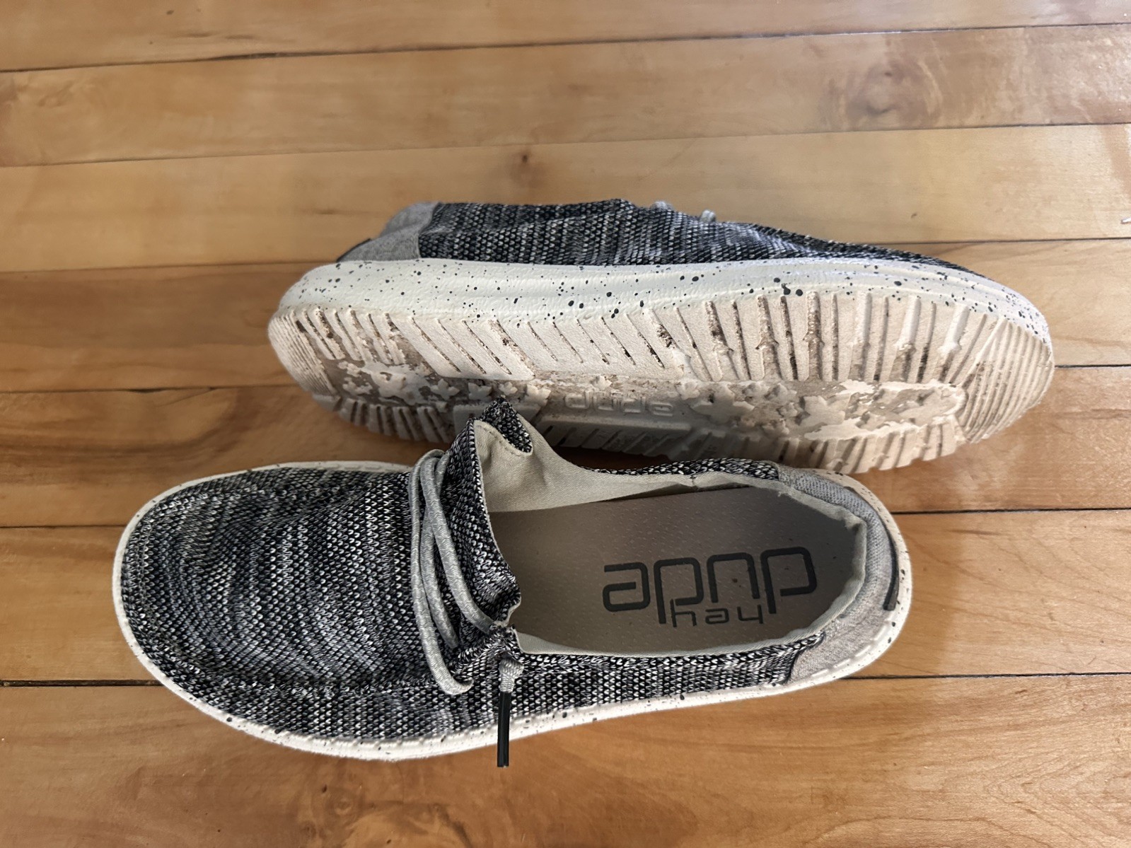 NEW Womens Sz 7 Hey Dude Wendy Woven Zebra Stripe Shoes