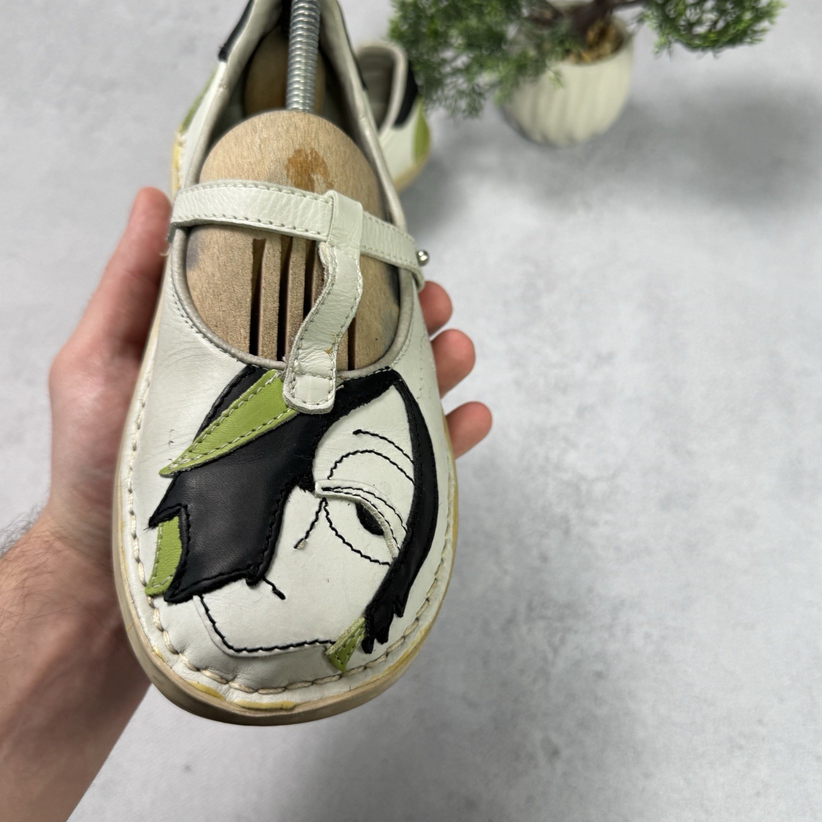 Vintage The Art Women Balerina Chuncky Shoes Flats Sandals EU 38 US 8