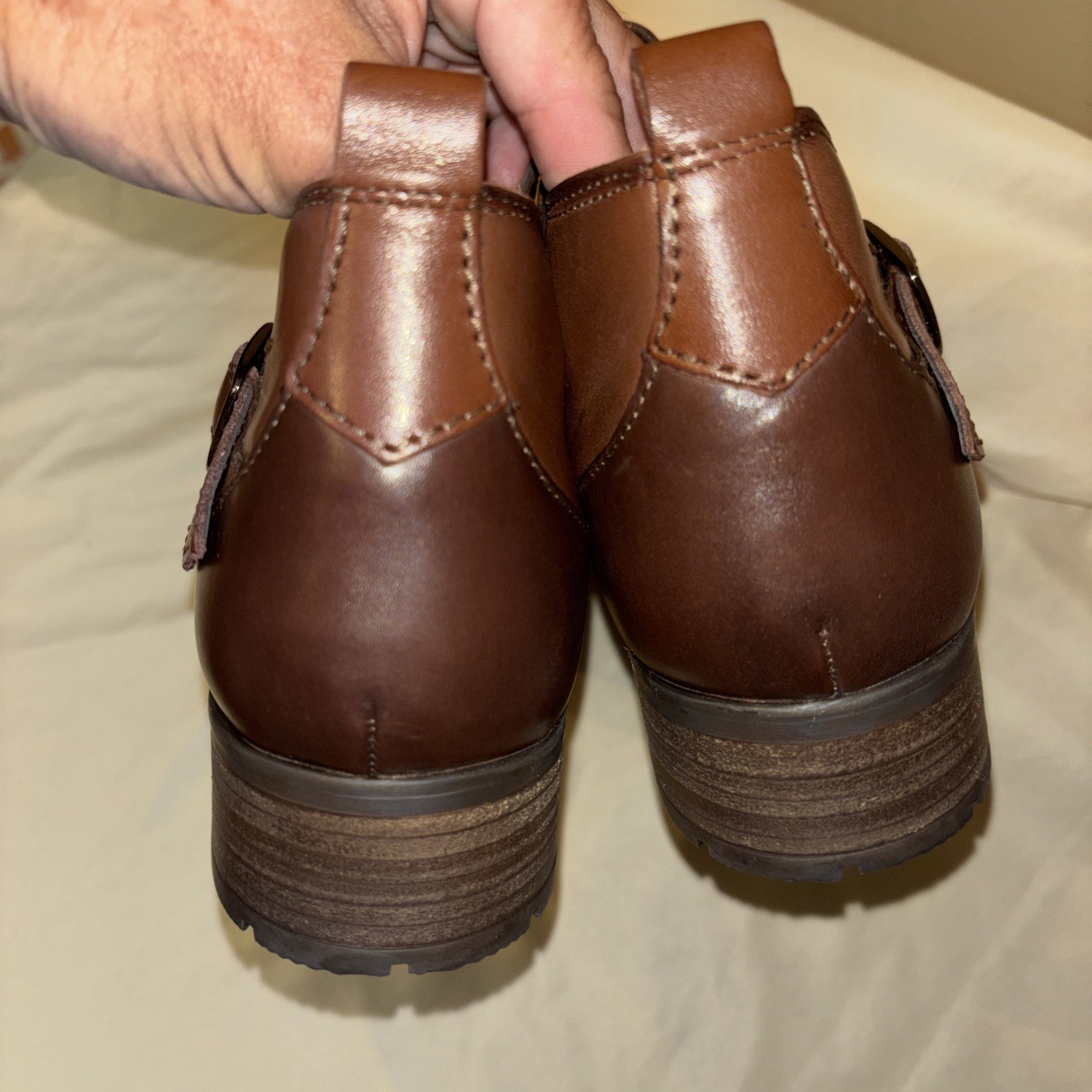 New Josef Seibel Kate 10 Sz 9.5 EU 41 Ankle Boots Castagne Brown Leather $170