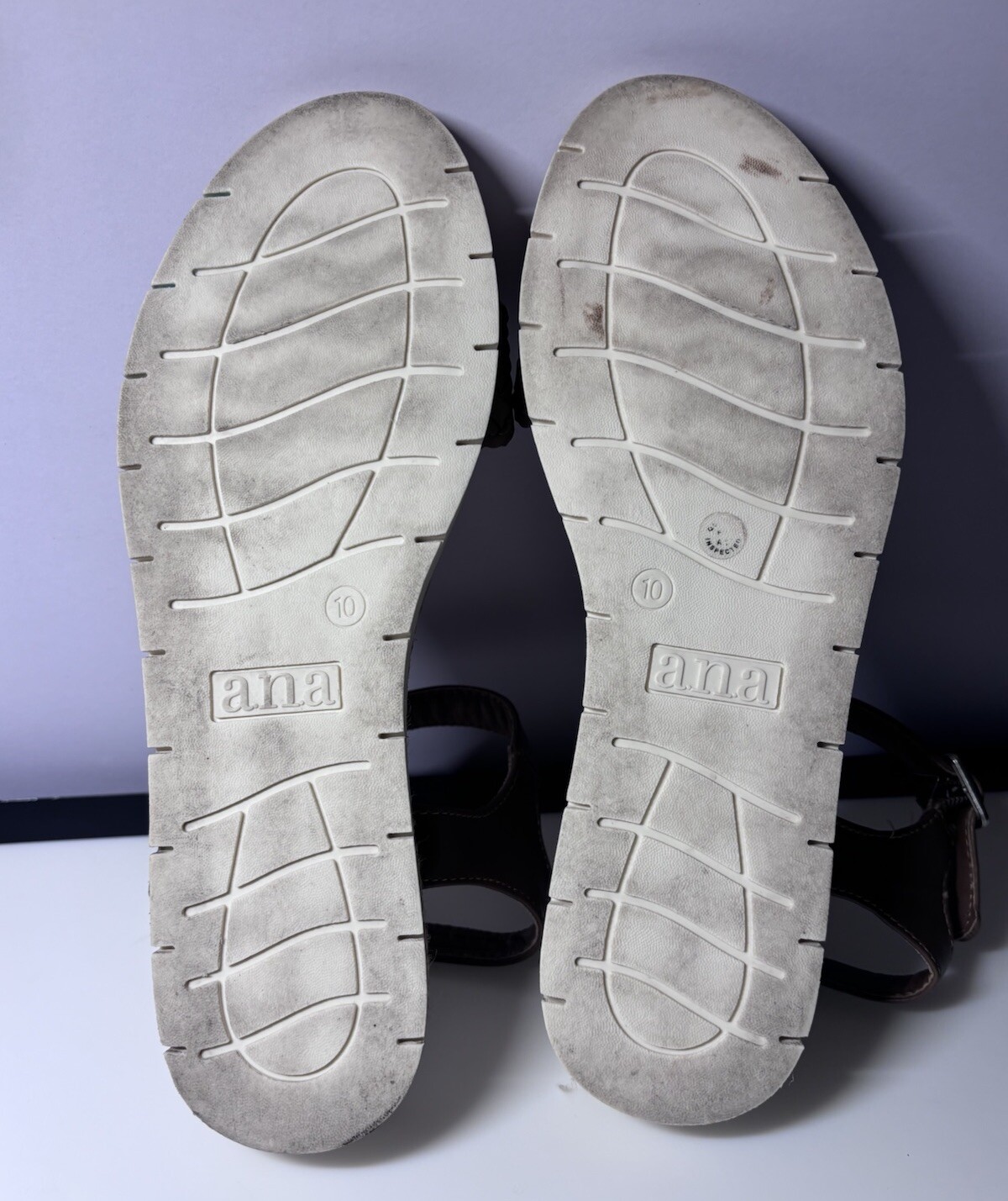 ANA Beige Size 9 Memory Foam Sandals