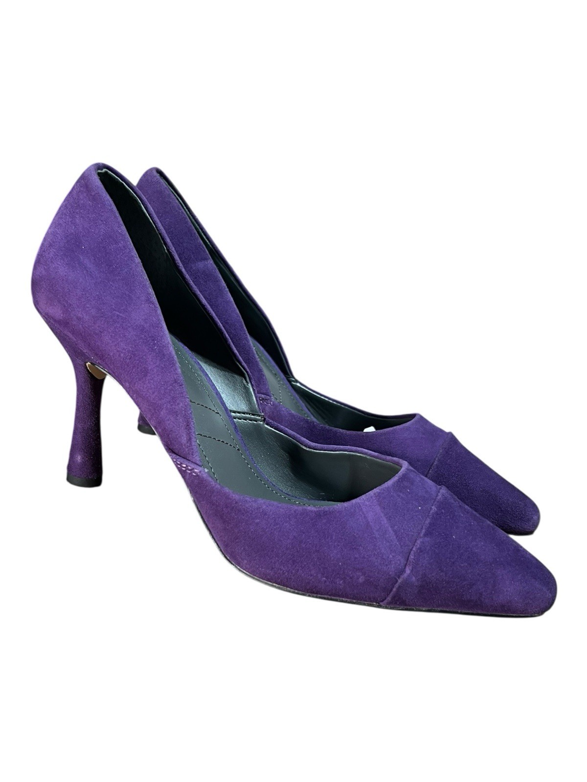 Franco Sarto Purple Suede 3.5 In Heels Women’s Shoe Size 7M