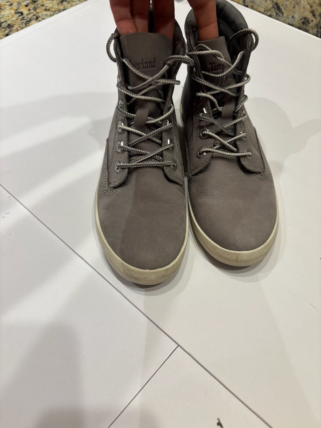 Timberland Women’s Dausette Gray Nubuck High-Top Sneaker Boots – 5.5