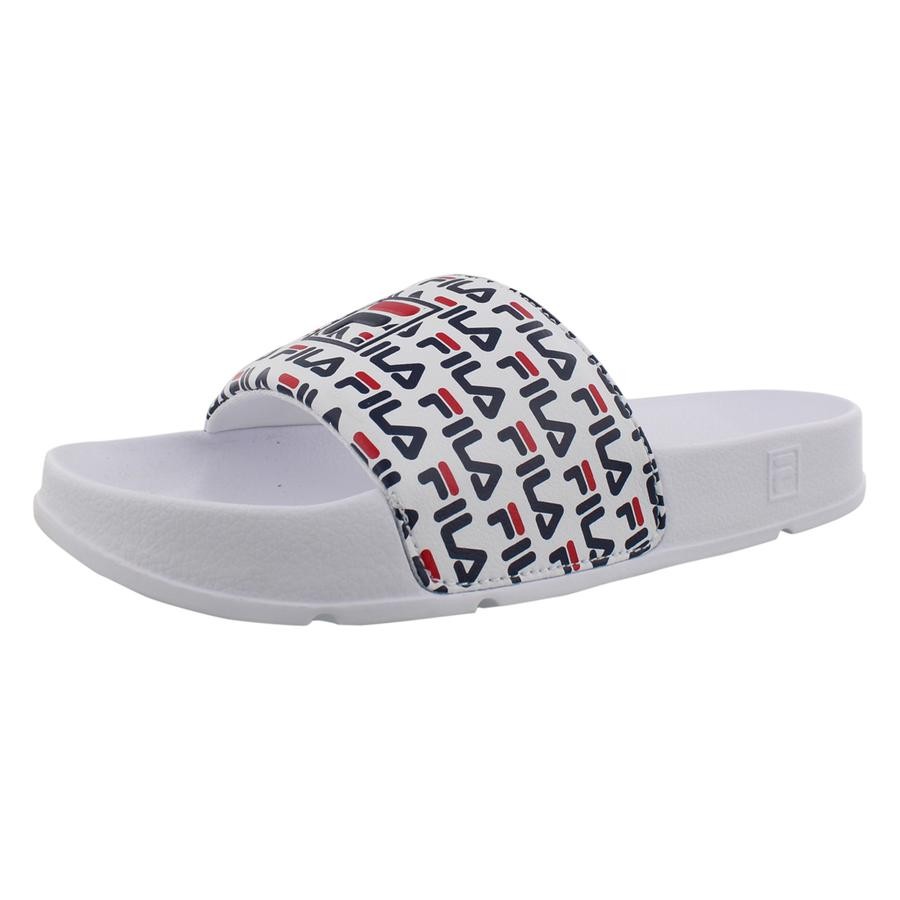 Fila Drifter Mood 2 Slide Womens Shoes Size 7, Color: White/Navy/Red