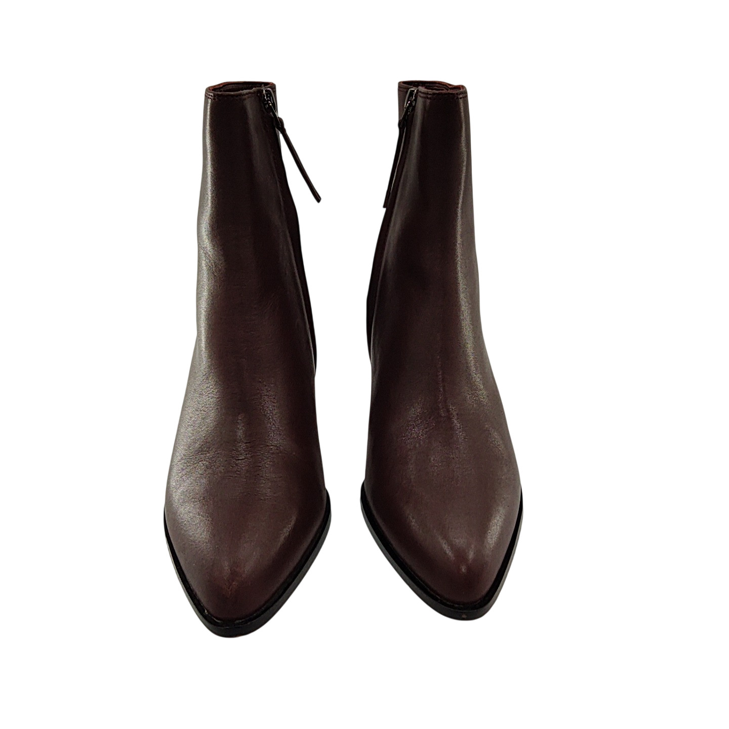 Quince Women Italian Leather Heeled Ankle Boot Espresso Brown Shoes 8.5
