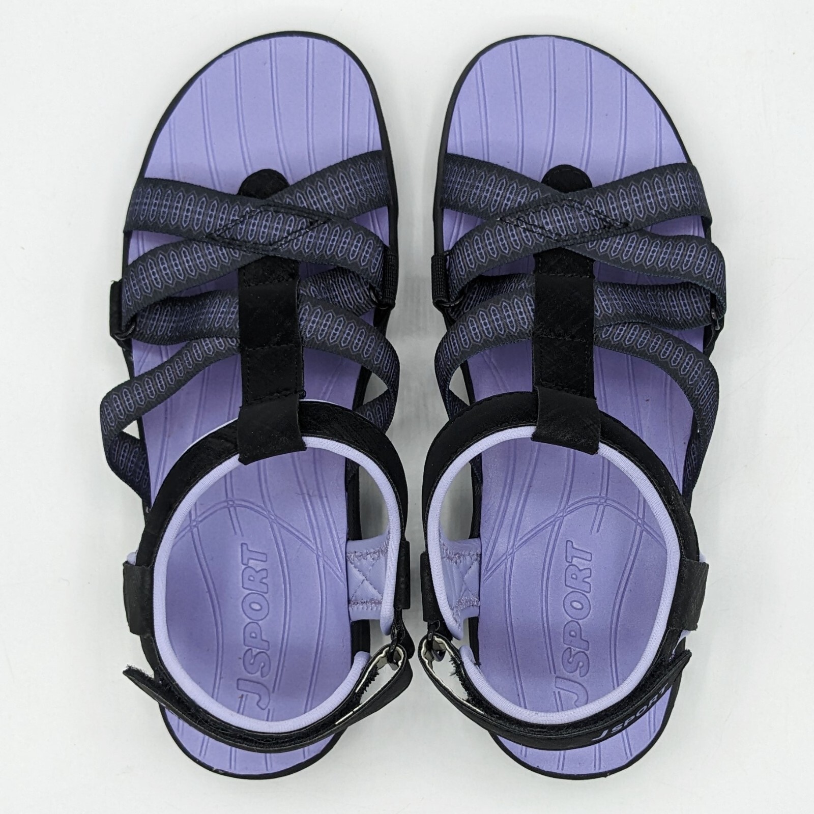 Jsport KAIA Women’s Sports Sandal – Adjustable Straps (Black/Purple) Pick Size