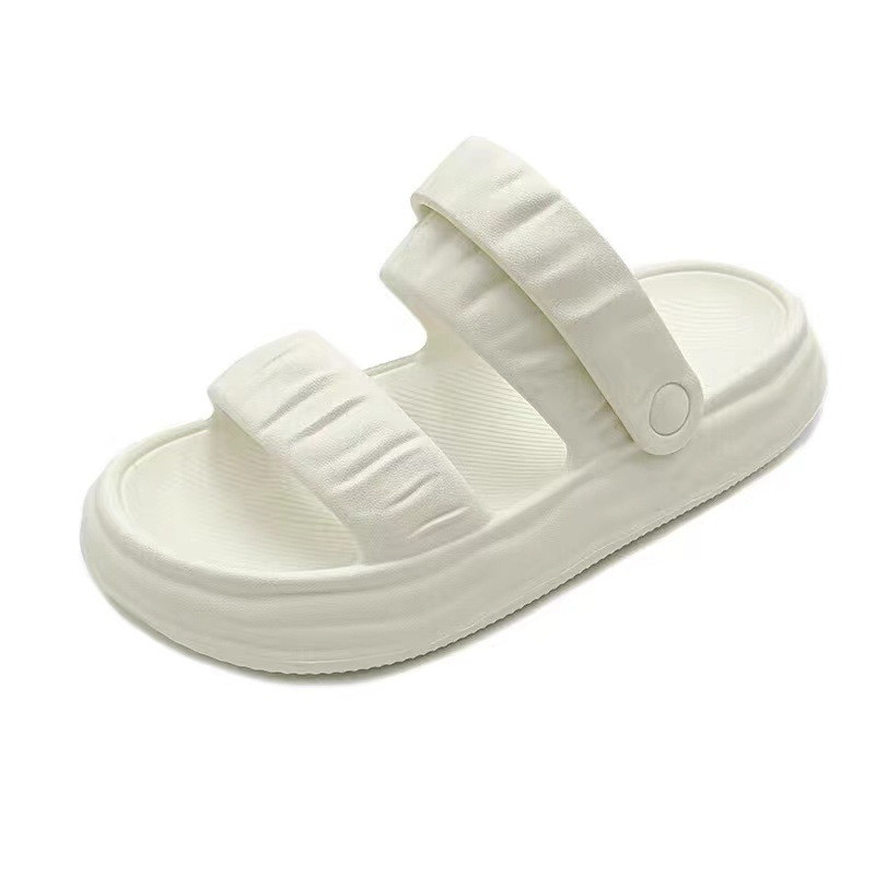 Fashion Casual Woman Two Wear Slippers Step Poop Flip-flops Platform Sandals