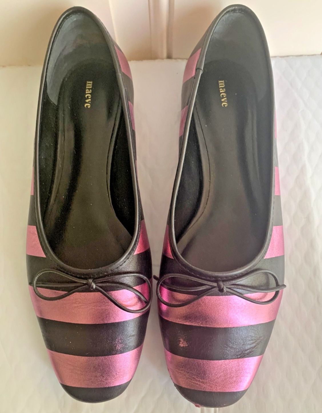 Anthropologie Maeve Stripe Ballet Flats Sz 6 – worn twice