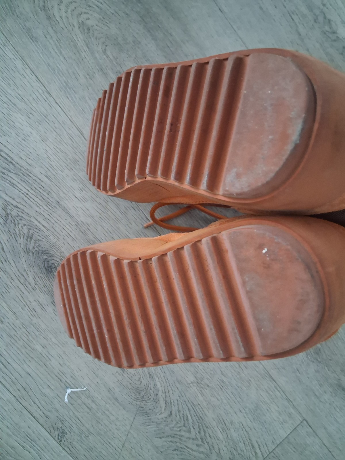 Yeezy Season 3 Burnt Sienna Orange Combat Boot 41 Leather Suede YZY Gap Kanye.