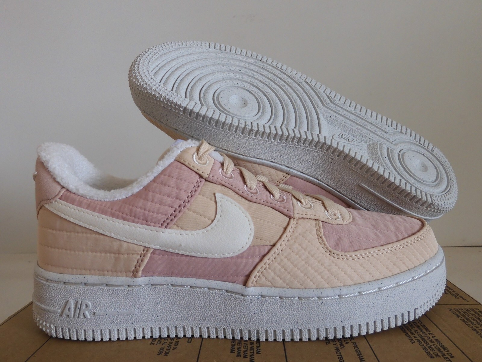 WMNS NIKE AIR FORCE 1 07 LXX NN «TOASTY» PEARL WHITE-SAIL SZ 6 [DH0775-201]