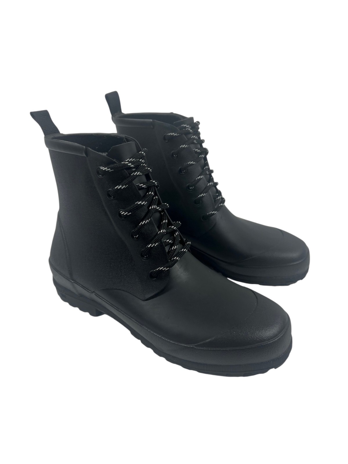 Madewell Boots Womens 6 Rain Boots Lace Up Lugsole Commute Travel Comfort Black