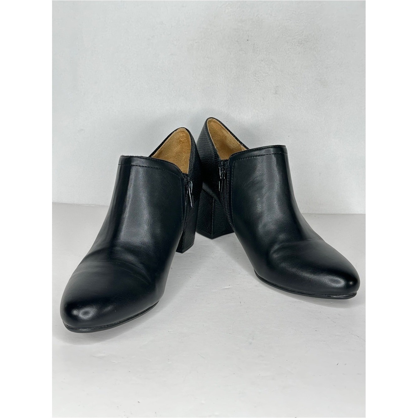 Naturalizer Misha Ankle Boots Smooth Snakeskin Faux Le