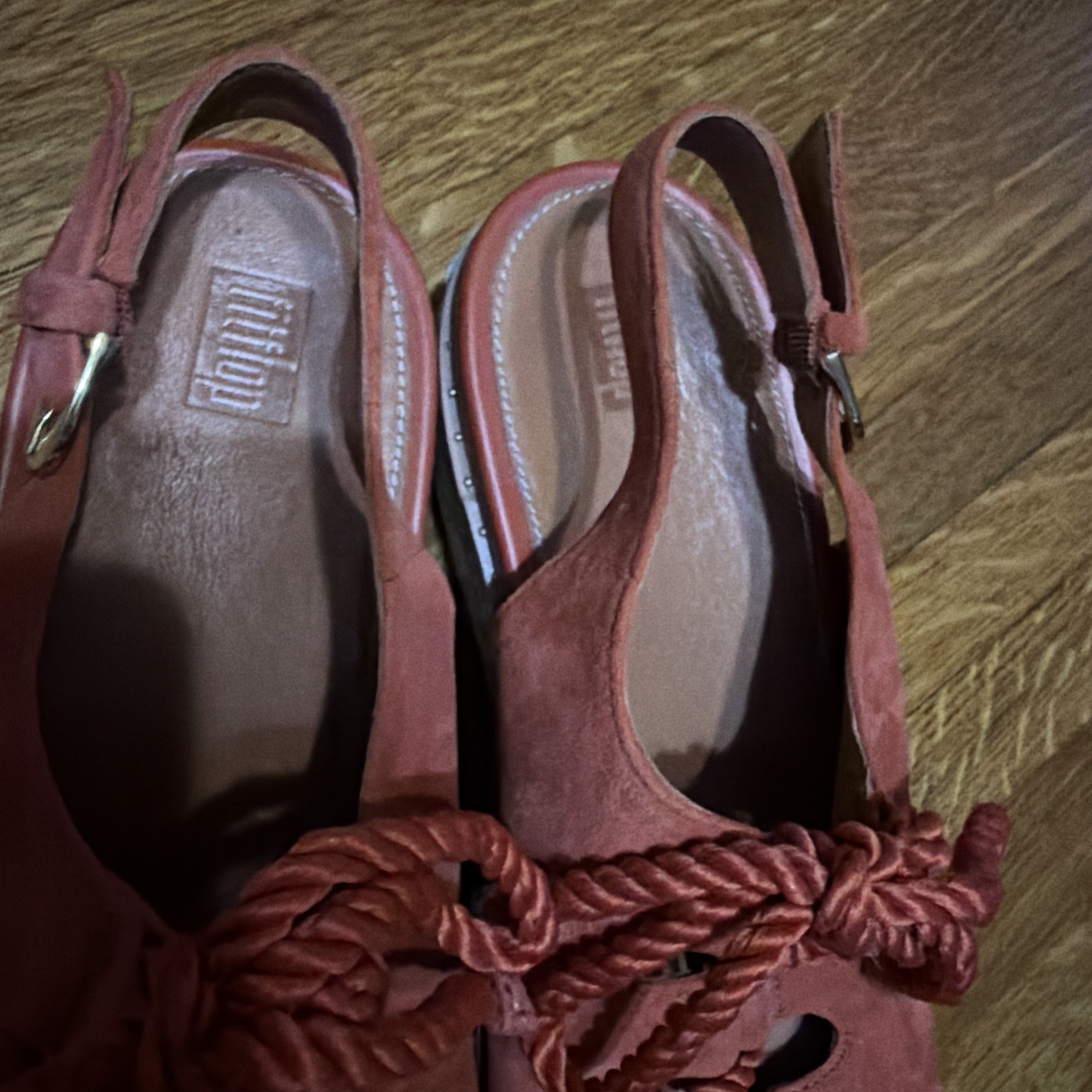 Fitflop Women Felicity Lace Up Suede Back Strap Platform Sandal Burnt Orange 8M