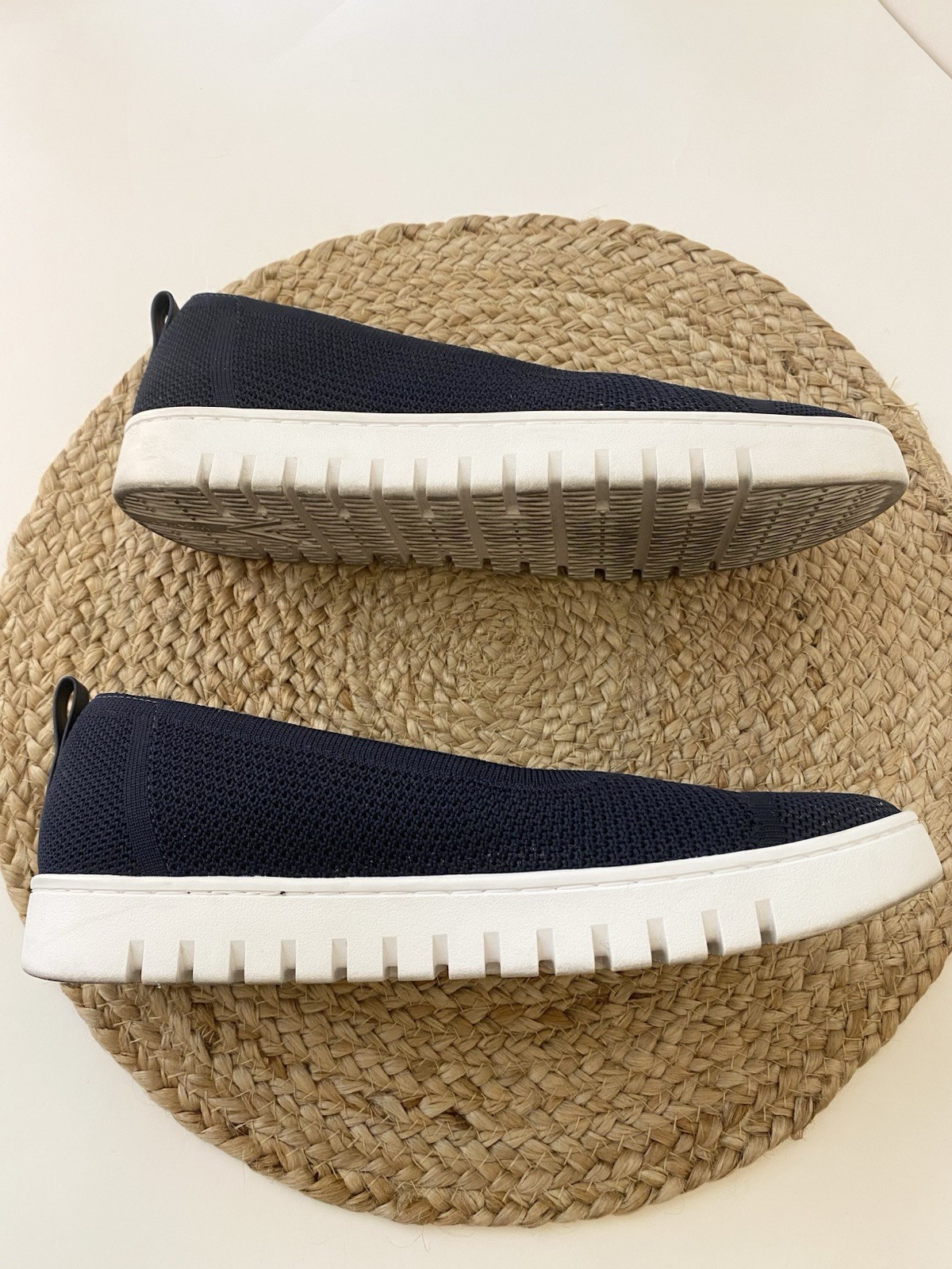 VIONIC Uptown Skimmer Knit Slip-On Comfort Shoe in Navy – 8.5