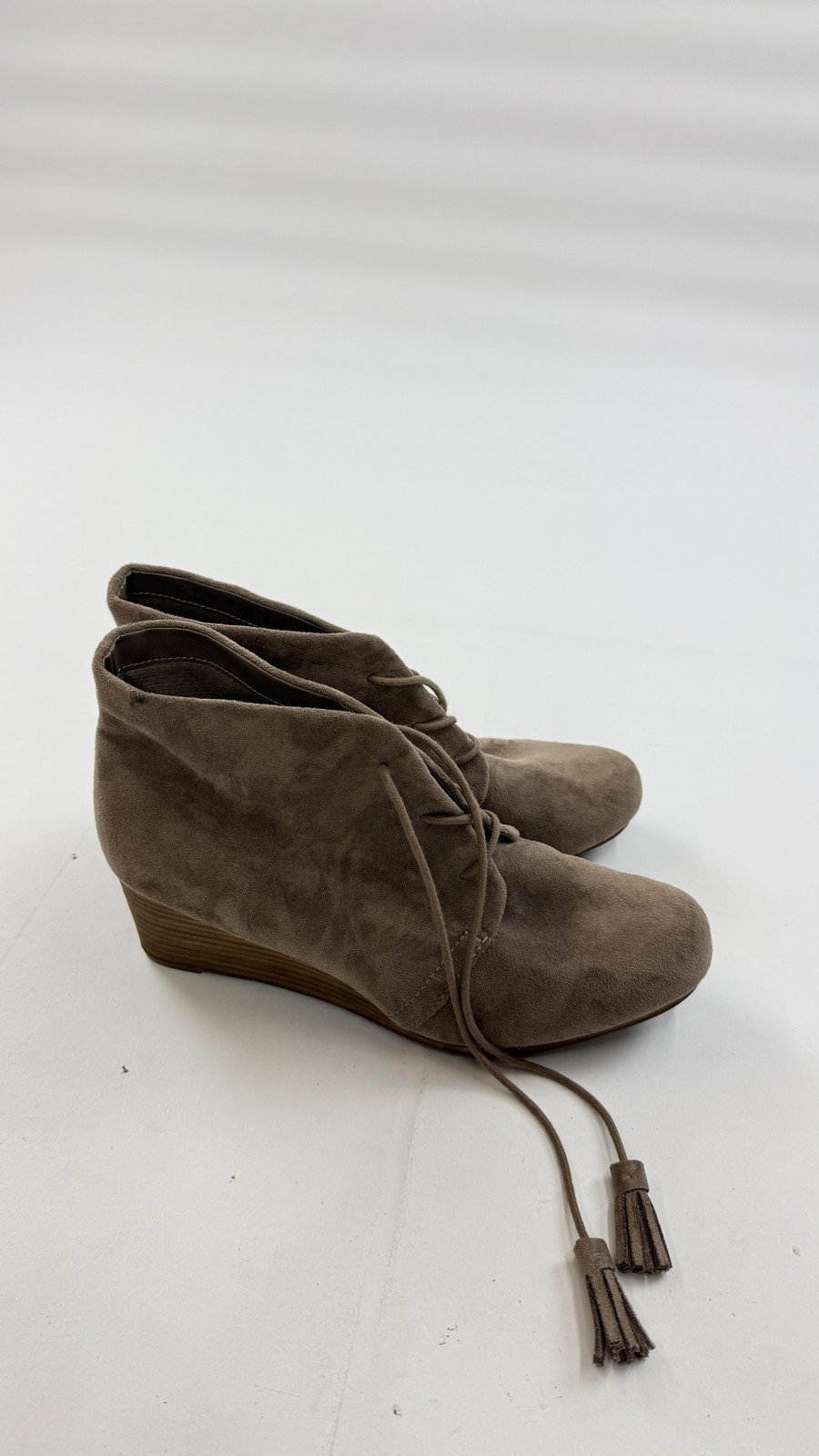 Dr. Scholl’s Boots Womens Size 10 Brown Faux Suede Wedge Ankle Booties Pierre