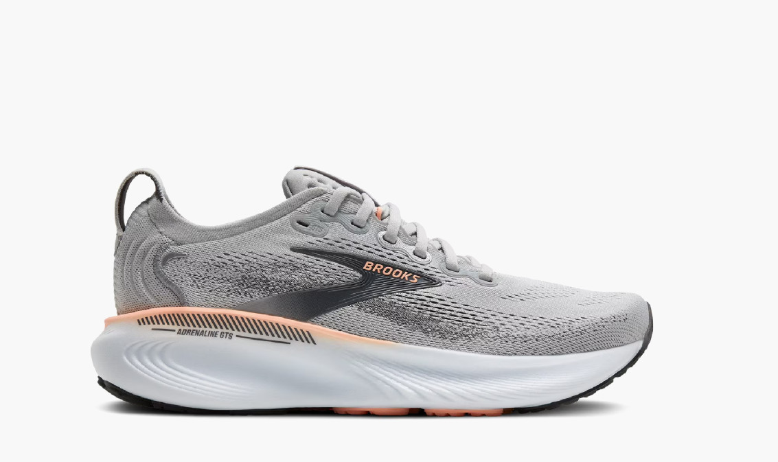 Brooks Adrenaline GTS 25 Road-Running Shoes – Women’s,Grey/Blackened Pearl/Coral