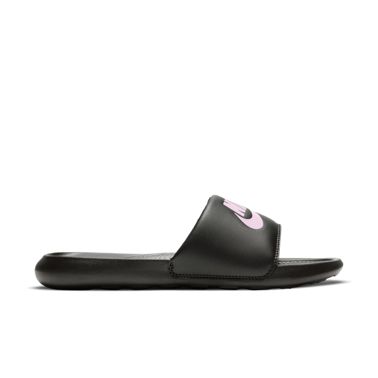 Nike VICTORI ONE Women’s Black Pink Logo CN9677-002 Basic Active Slides