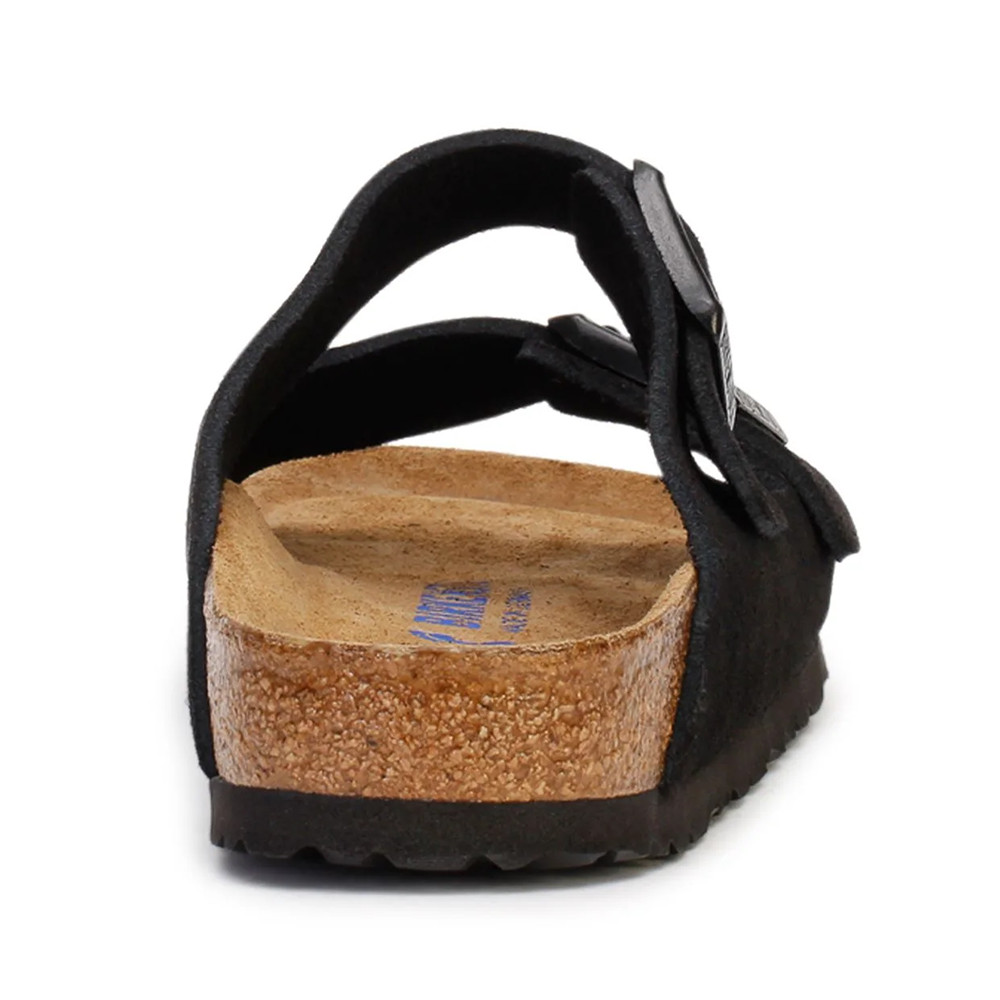 Birkenstock Arizona Black Classic Suede Soft Footbed Sandals Women’s Shoes