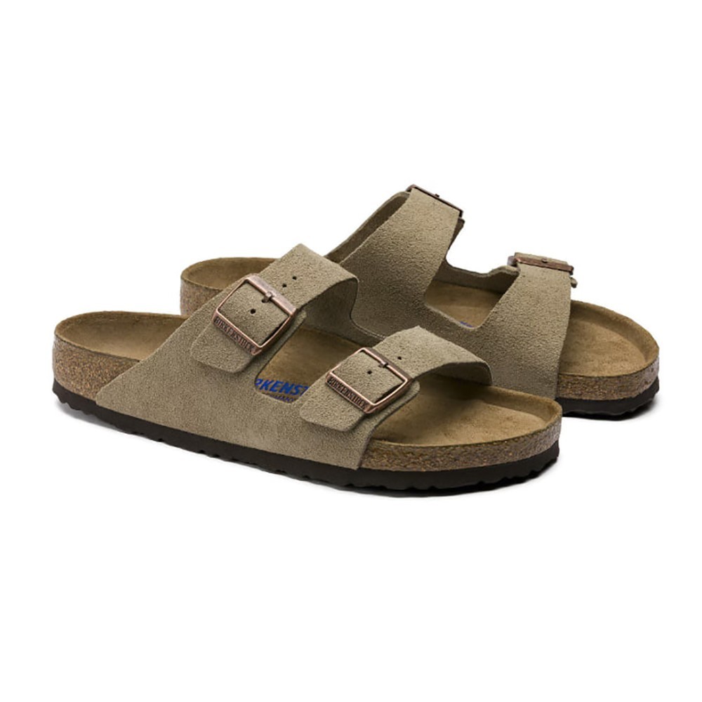 Birkenstock Arizona Suede Leather Soft Footbed Unisex Sandals – Taupe