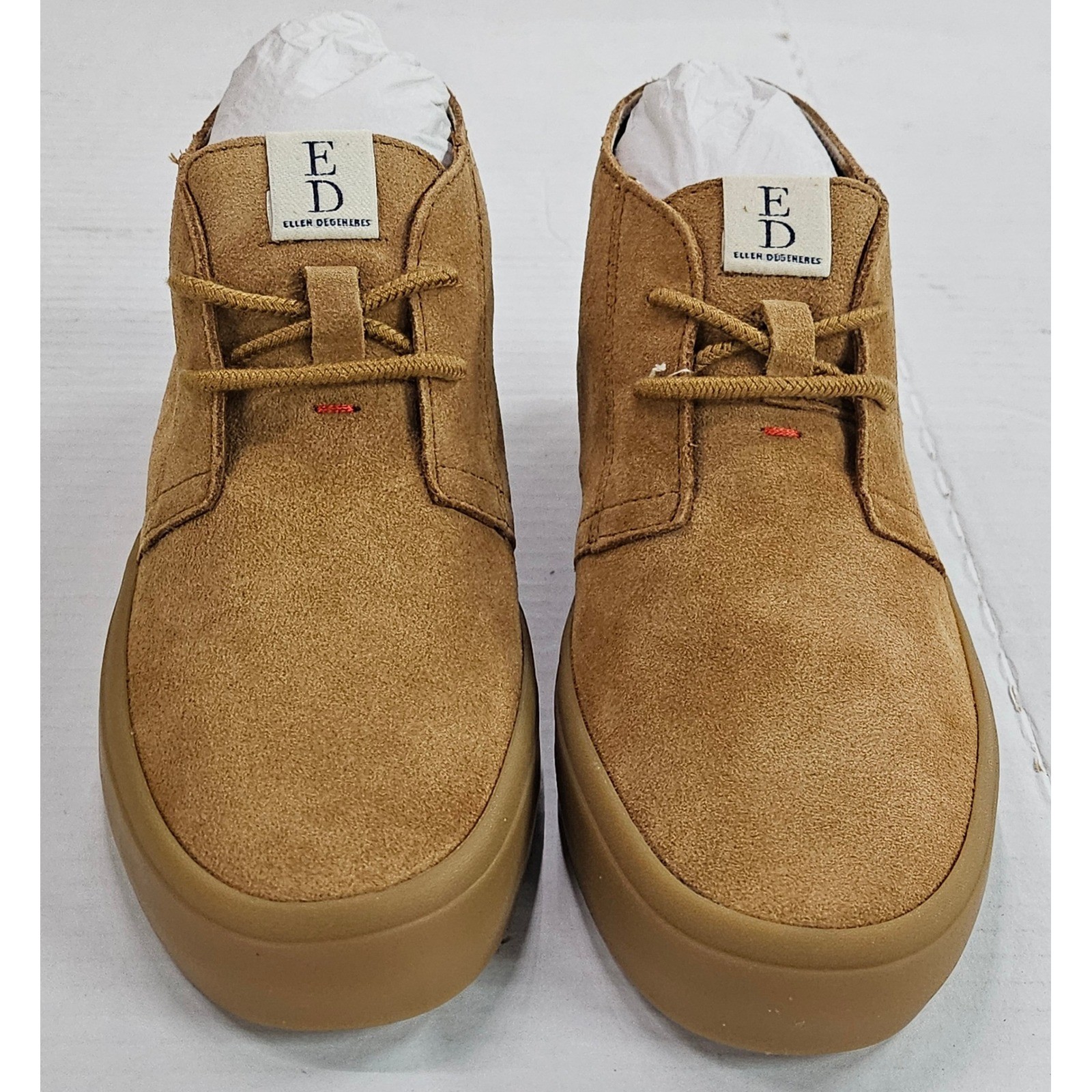 ED Ellen DeGeneres Dax Honey Bucato Suede Chukka Boots Womens 5.5M EDA-DAX New