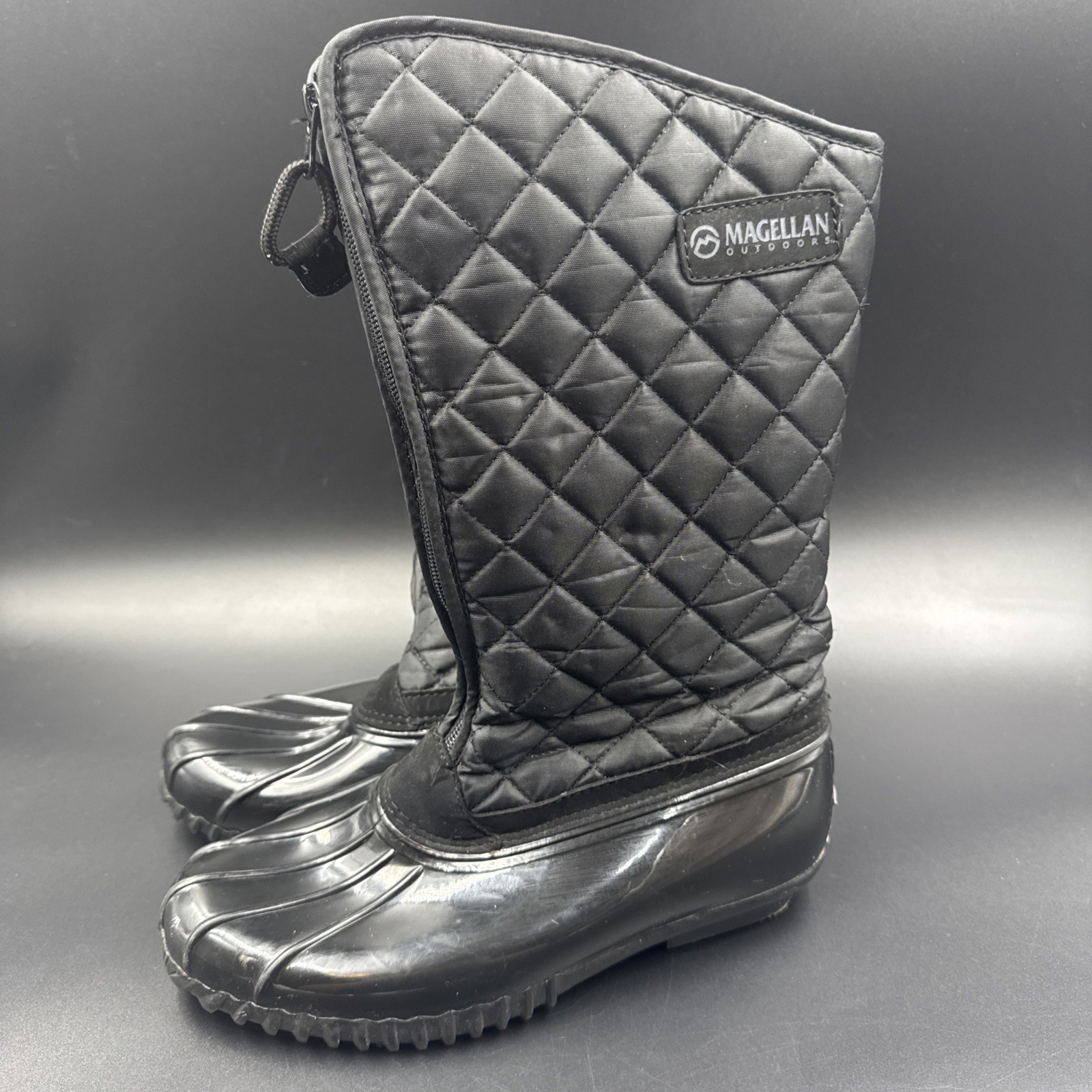 Magellan Outdoors Rain Snow Quilted Warm Tall Boots Size 8B