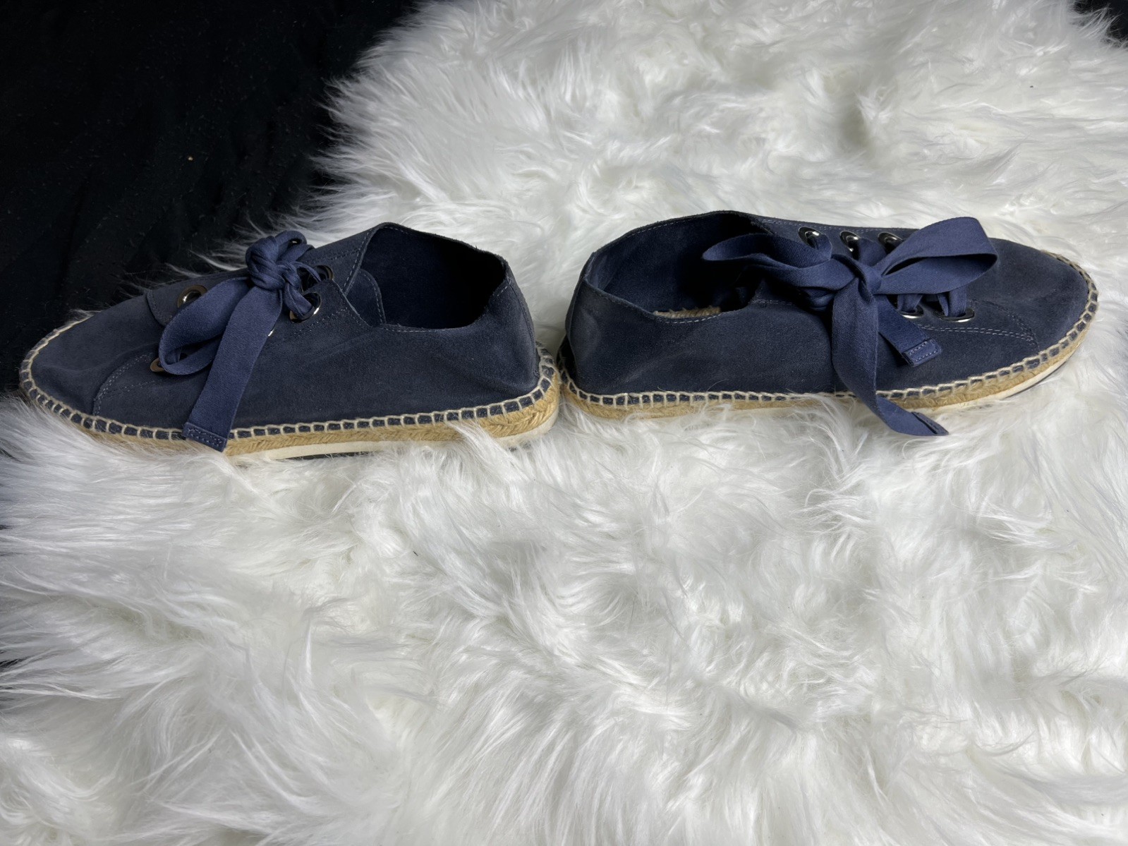 Women’s Bimba Y Lola Blue Suede Lace-Up Espadrille Sneakers Size 39 or US 9