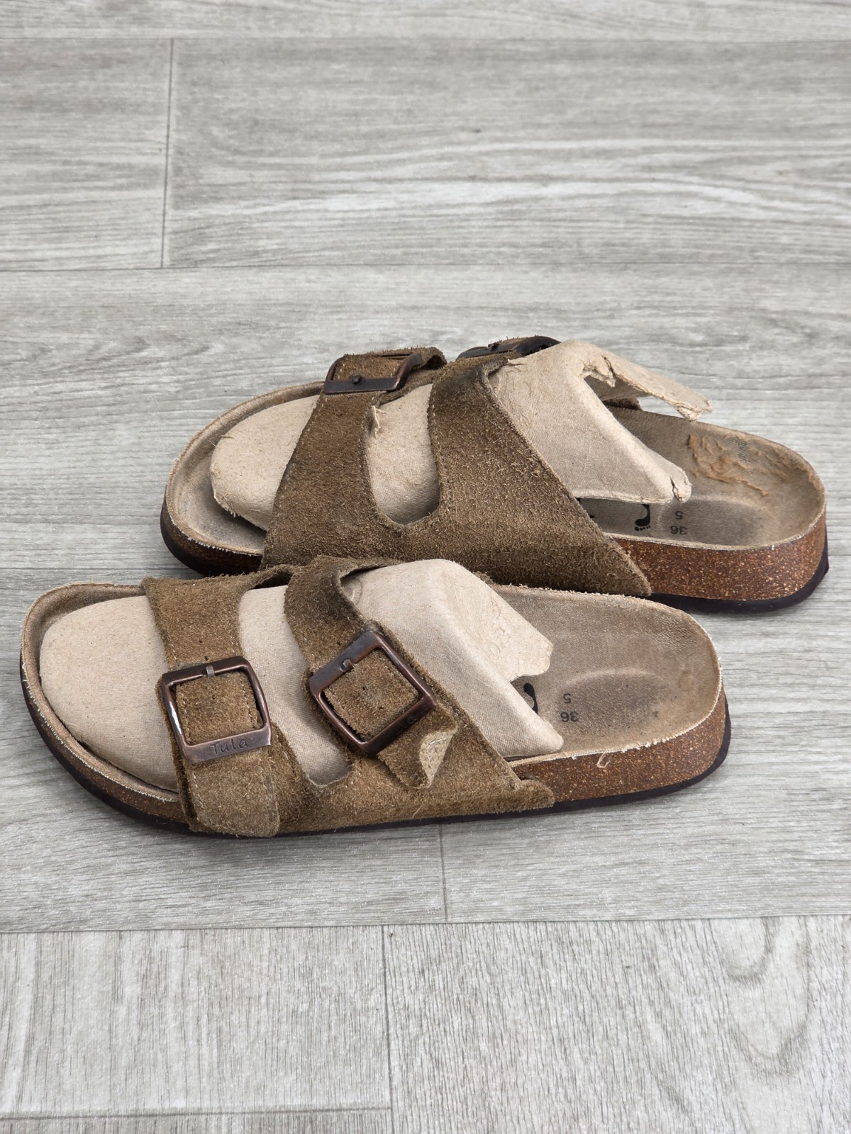 Tula by Birkenstock Women’s Brown Slip On Slide Sandals Size EU 36 US Size 5