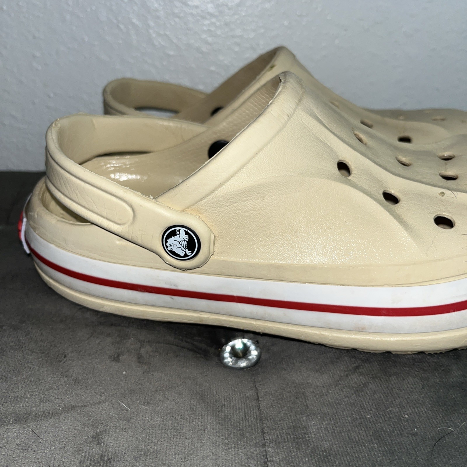 Crocs Size-7 Women’s/ Men’s Size-5 Bayaband Clog Sandal -Bone Color