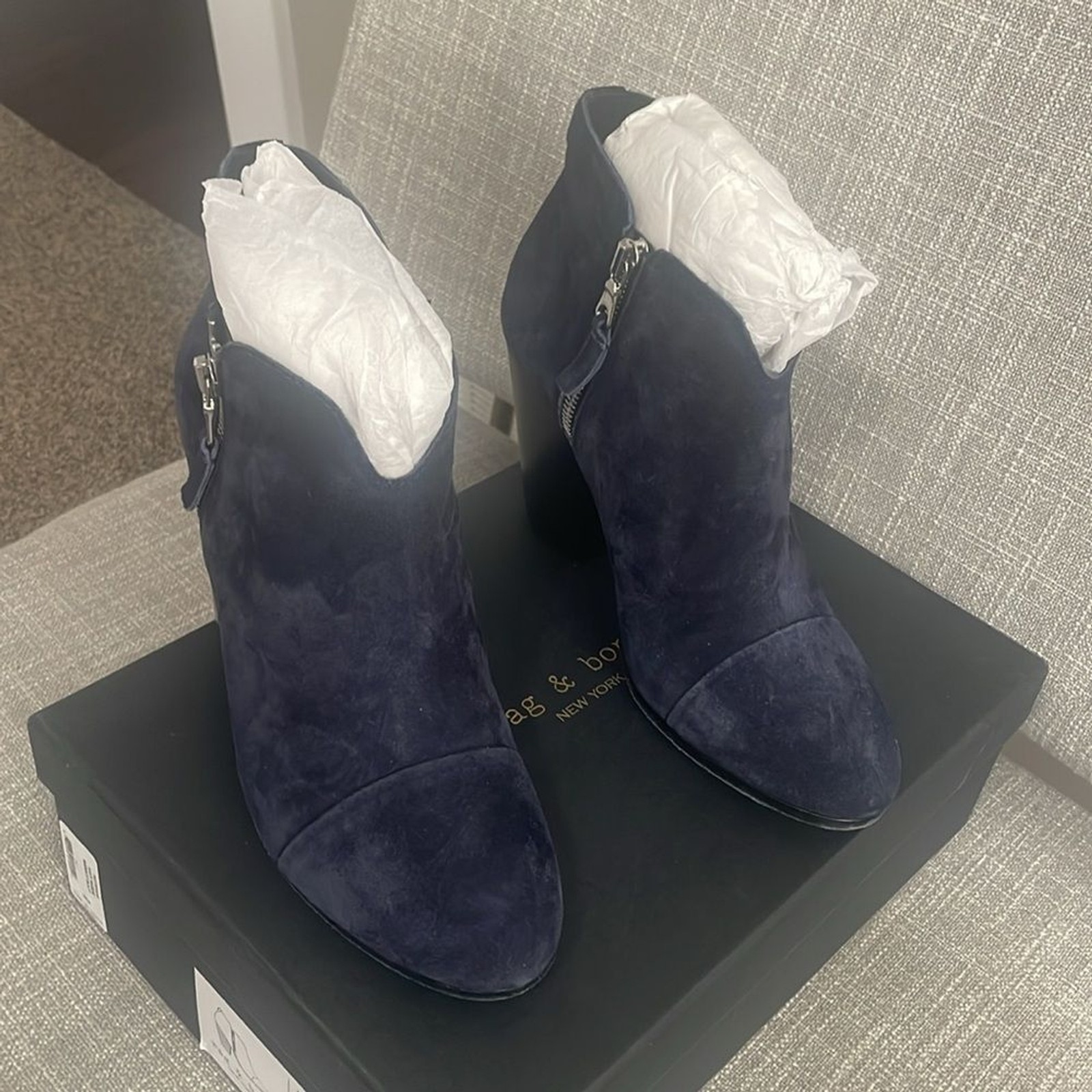 Rag and bone, Margot boot – navy suede